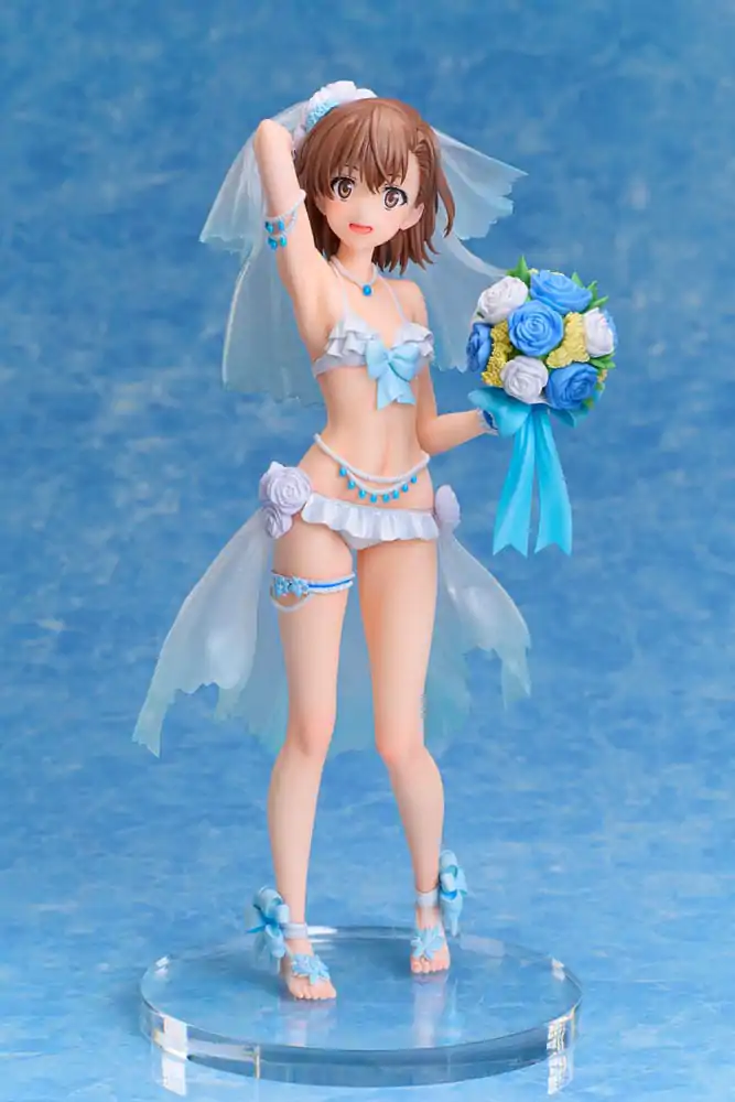 A Certain Scientific Railgun T PVC Statua 1/7 Mikoto Misaka Wedding Swimsuit Ver. 25 cm fotografija izdelka