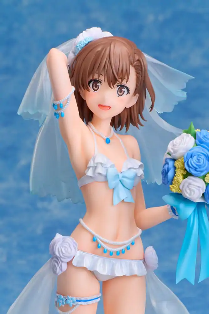 A Certain Scientific Railgun T PVC Statua 1/7 Mikoto Misaka Wedding Swimsuit Ver. 25 cm fotografija izdelka