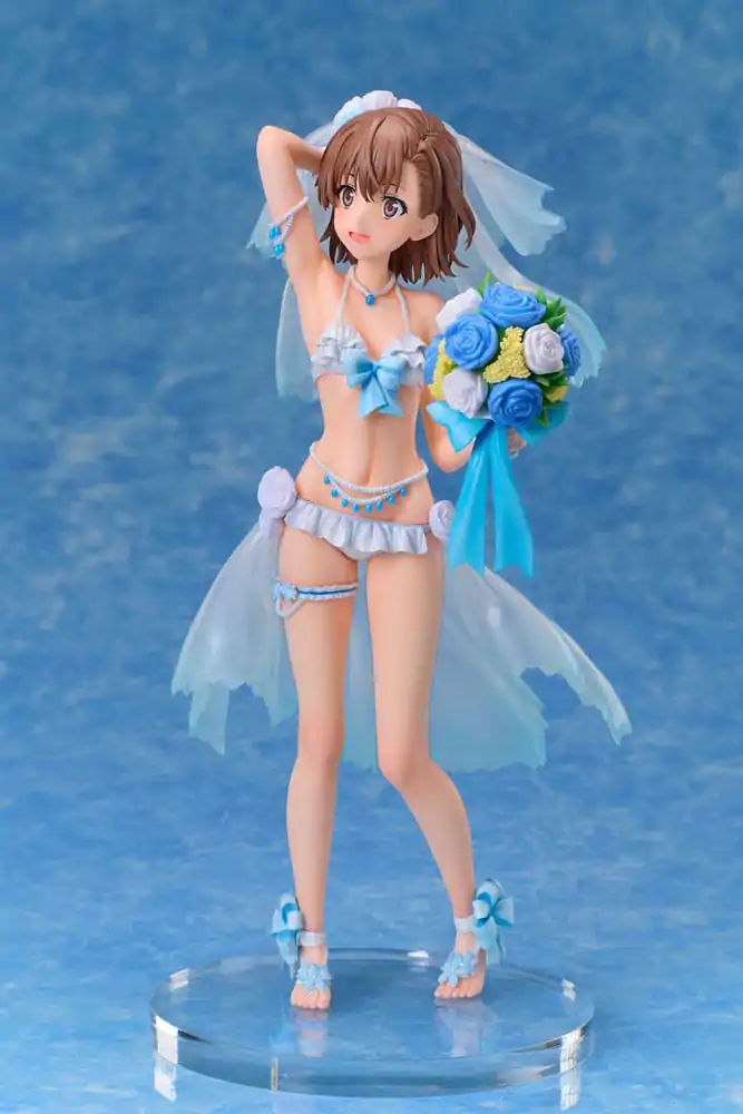 A Certain Scientific Railgun T PVC Statua 1/7 Mikoto Misaka Wedding Swimsuit Ver. 25 cm fotografija izdelka