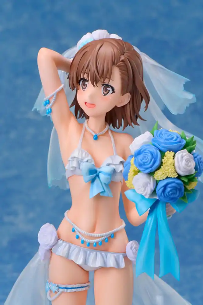 A Certain Scientific Railgun T PVC Statua 1/7 Mikoto Misaka Wedding Swimsuit Ver. 25 cm fotografija izdelka