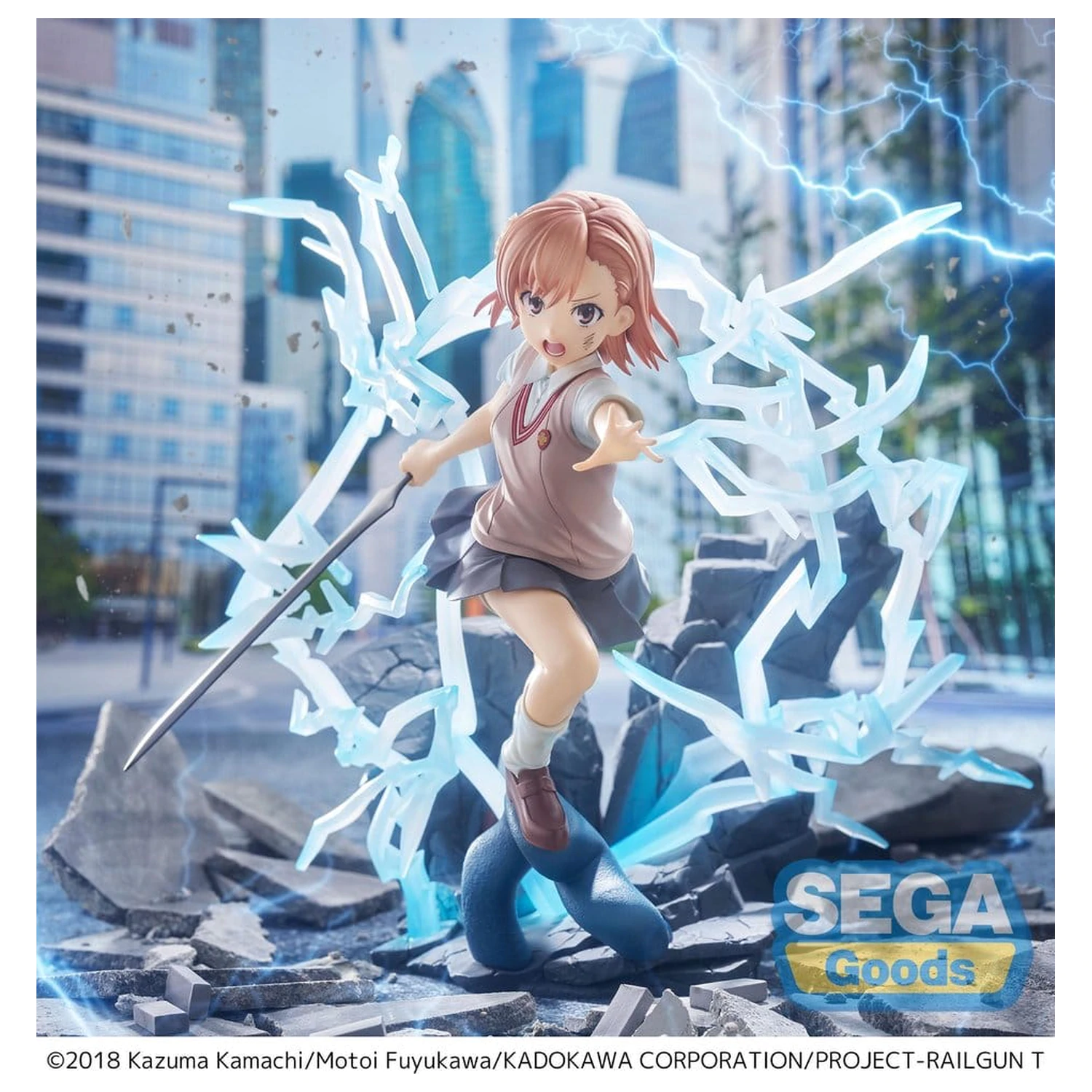 A Certain Scientific Railgun T FIGURIZMa PVC Figura Mikoto Misaka 23 cm fotografija izdelka