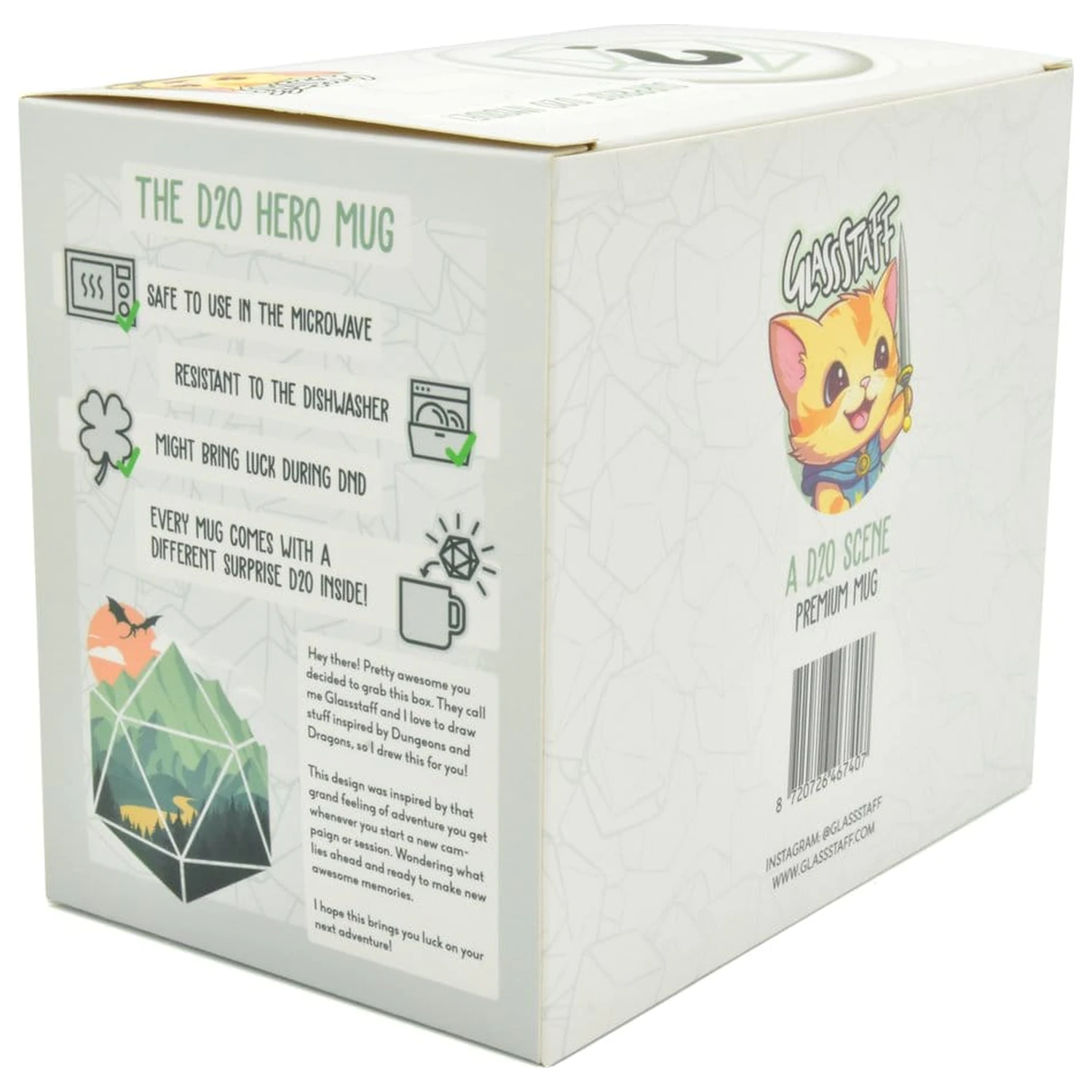 A D20 Scene Darilni set skodelica in kocke fotografija izdelka