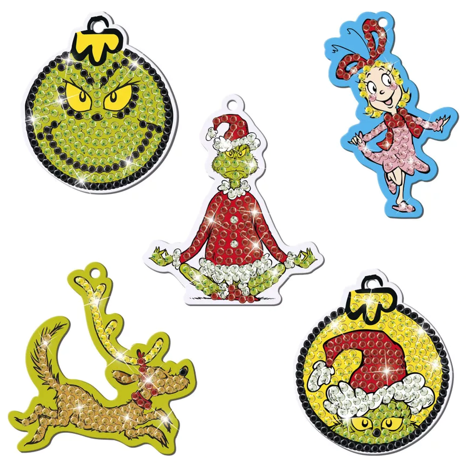 The Grinch Dr. Seuss Diamond Eye Set z obešalnikom fotografija izdelka