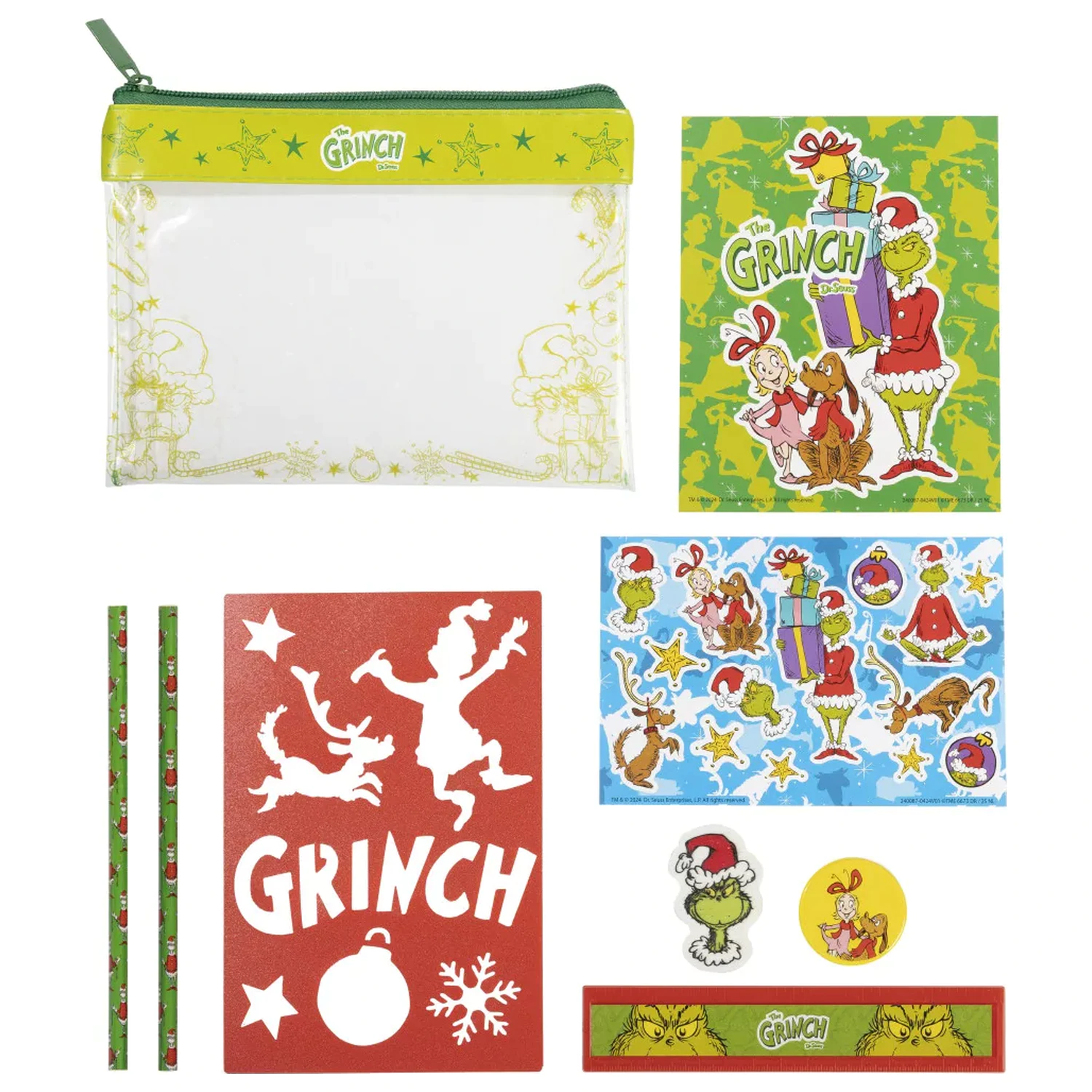 The Grinch Dr. Seuss komplet pisarniških potrebščin 9 kosov fotografija izdelka