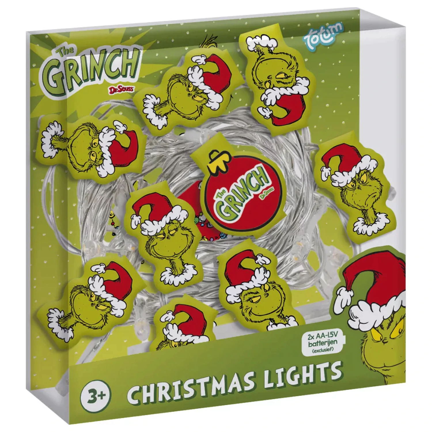 The Grinch Dr Seuss božične LED lučke v vrvici fotografija izdelka
