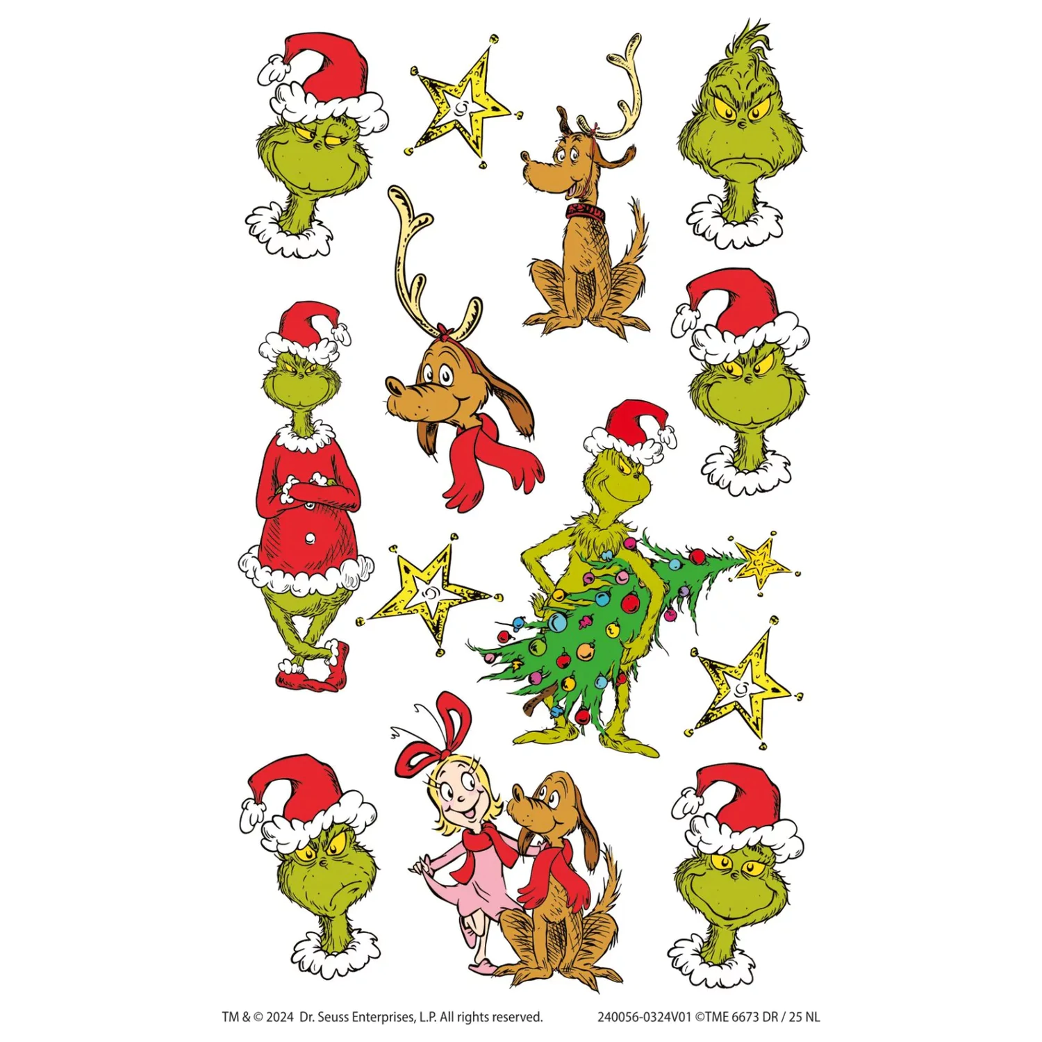 The Grinch Dr Seuss Tetovaže 13 kosov fotografija izdelka