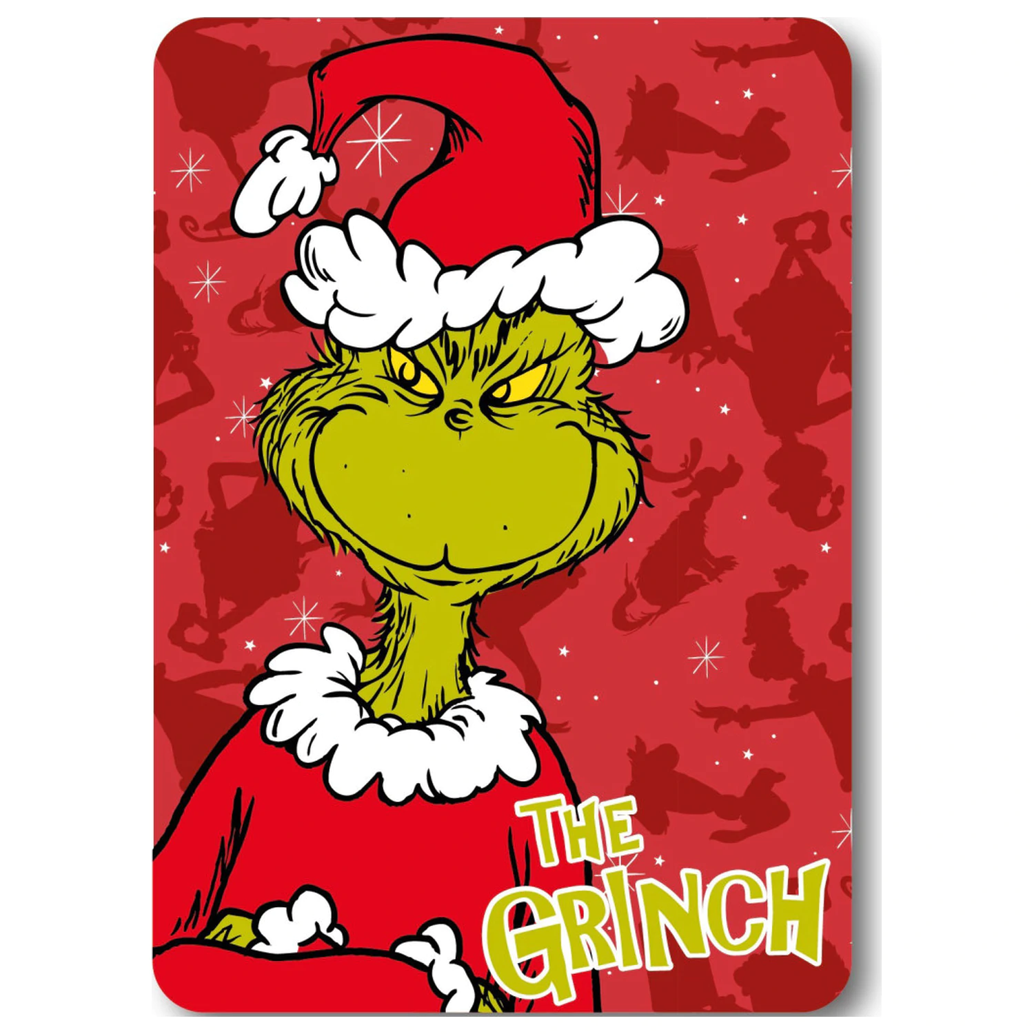 The Grinch rdeča božična flis odeja 100x140cm fotografija izdelka
