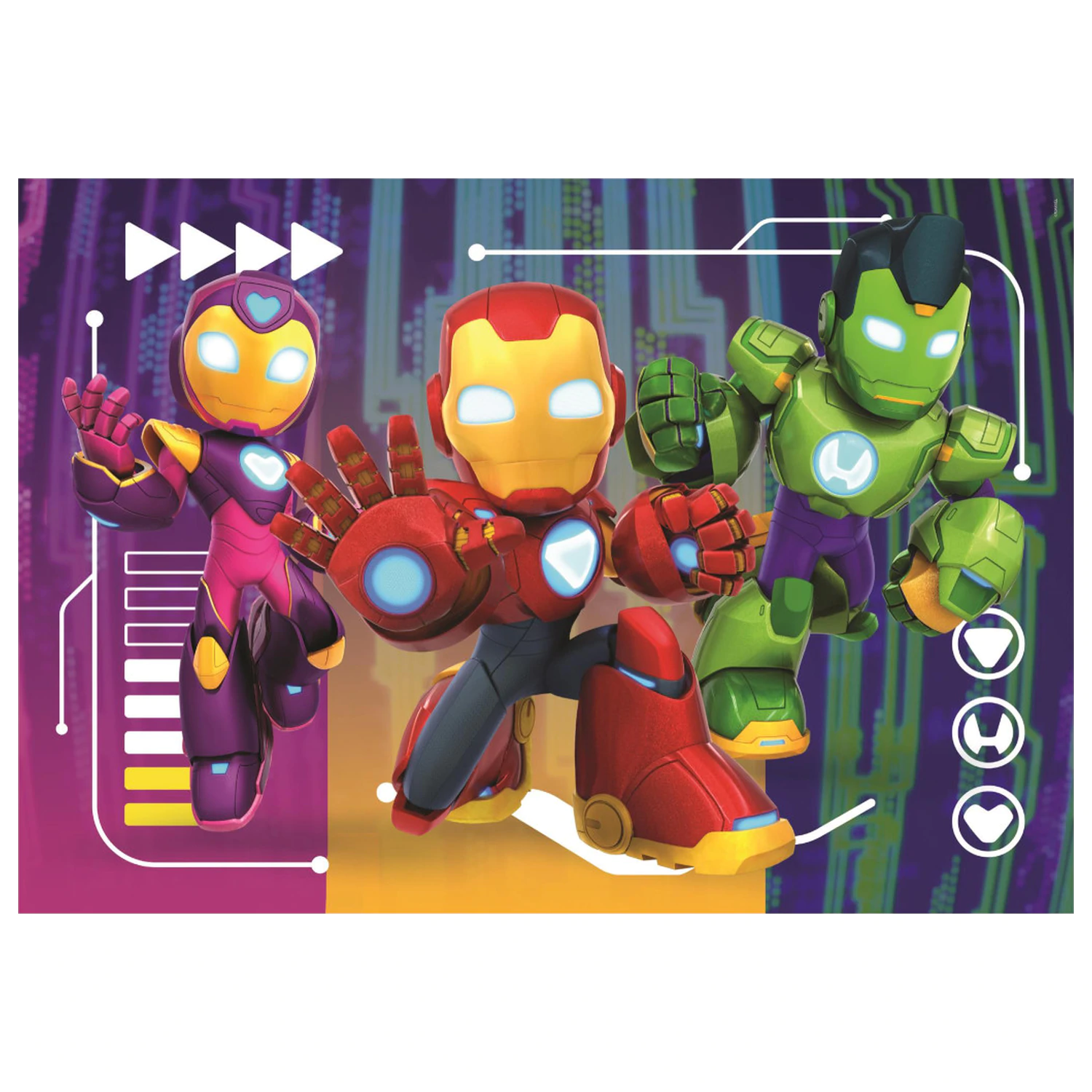 Iron Man and His Super Team Ready sestavljanka, 60-delna fotografija izdelka