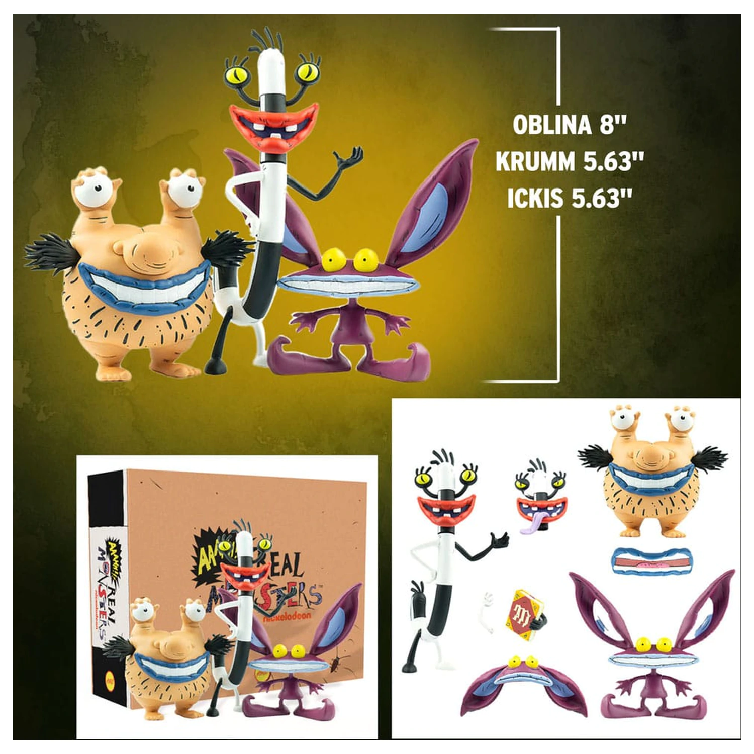 Aaahh!!! Real Monsters PVC figura trojno pakiranje Ickis, Oblina & Krumm fotografija izdelka