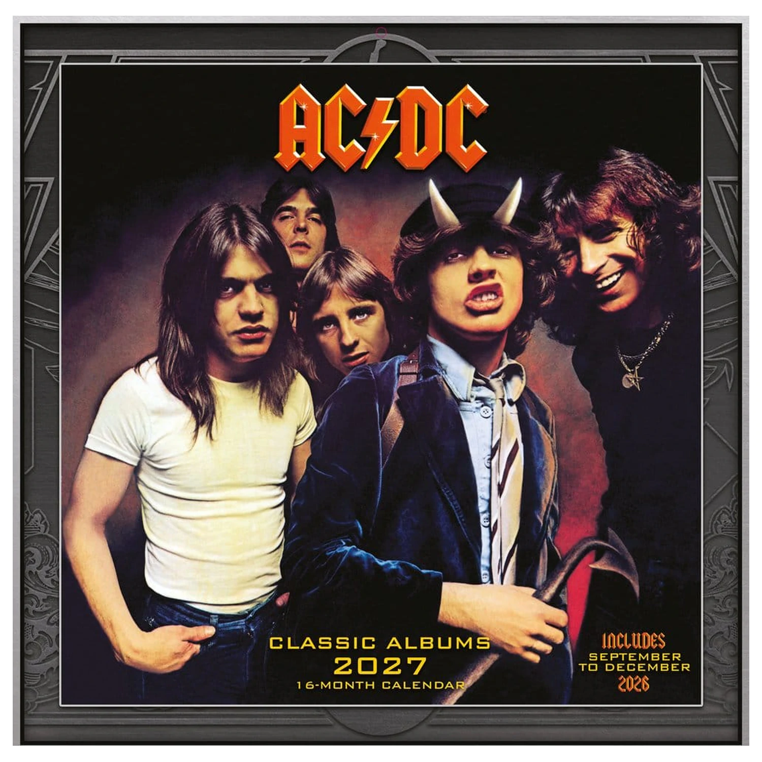 AC/DC Koledar Albumi 2027 30 x 30 cm fotografija izdelka