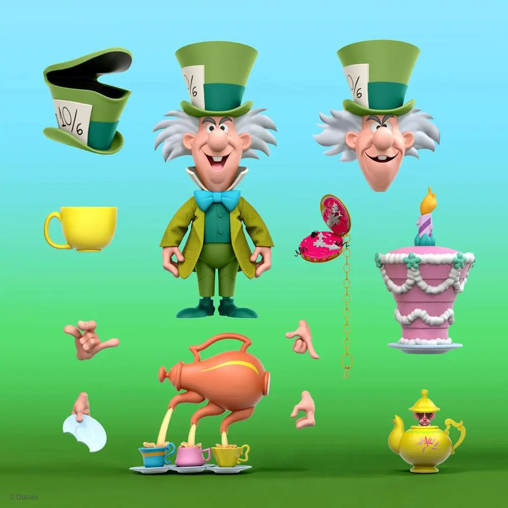 Alice in Wonderland Disney Ultimates Akcijska figura The Tea Time Mad Hatter 18 cm fotografija izdelka