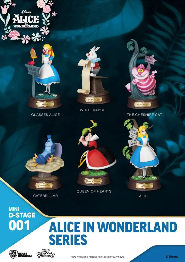 Alice in Wonderland mini diorama oder stage figurice 6-paket 10 cm fotografija izdelka