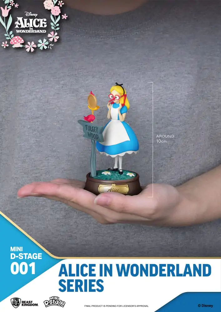Alice in Wonderland Mini Diorama Stage PVC Kip Glasses White Rabbit 10 cm fotografija izdelka