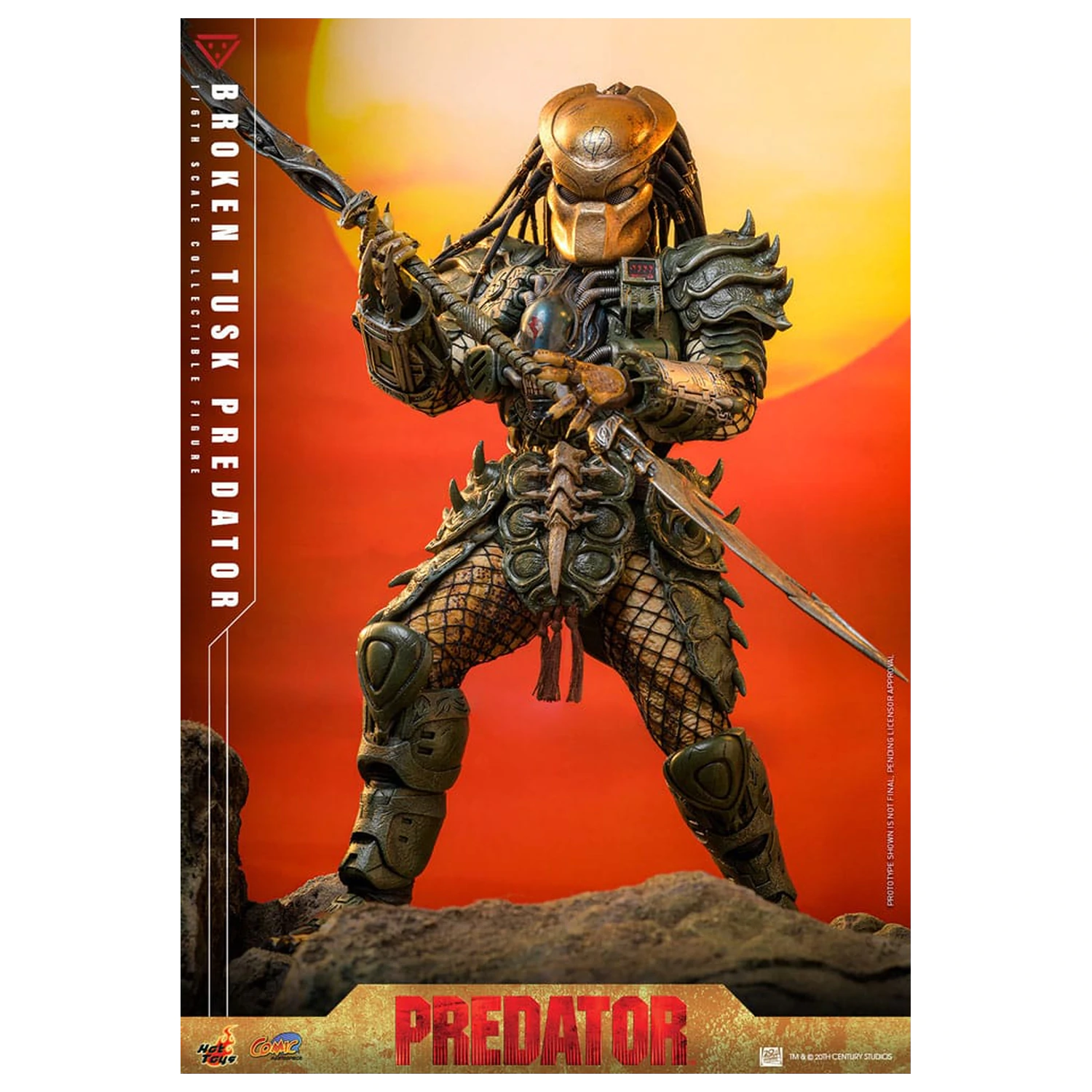 Alien vs. Predator Comic Masterpiece akcijska figura 1/6 Broken Tusk Predator 35 cm fotografija izdelka