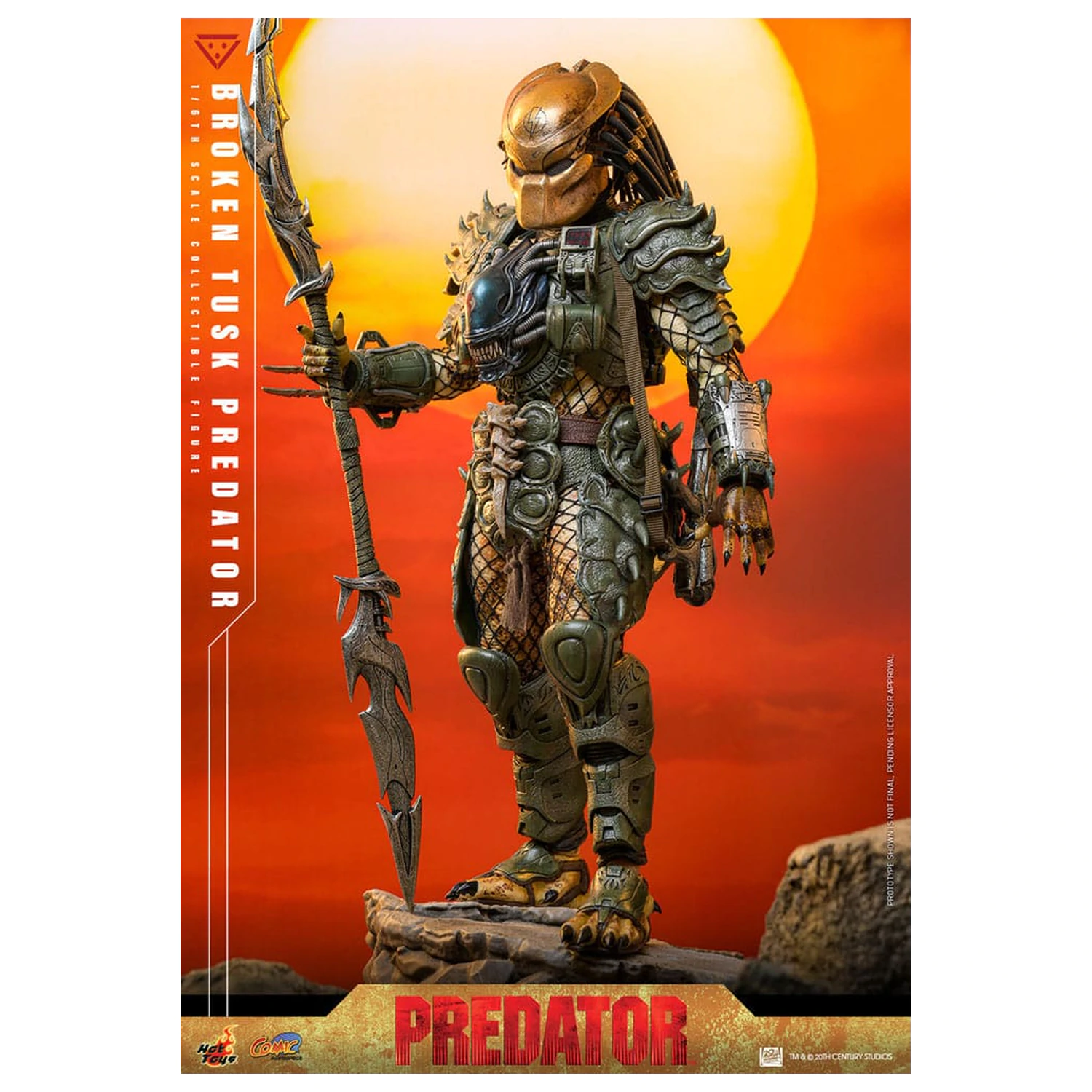 Alien vs. Predator Comic Masterpiece akcijska figura 1/6 Broken Tusk Predator 35 cm fotografija izdelka
