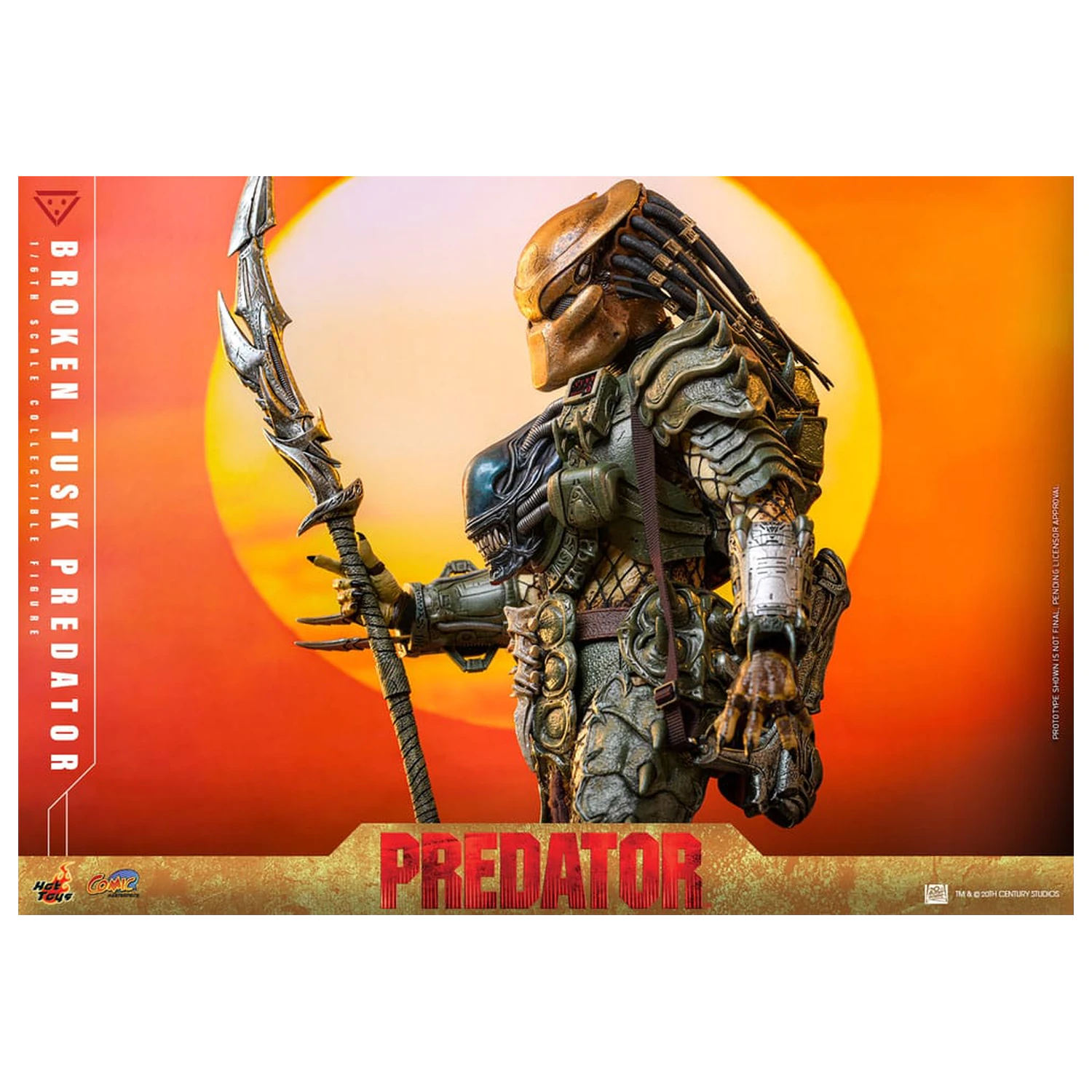 Alien vs. Predator Comic Masterpiece akcijska figura 1/6 Broken Tusk Predator 35 cm fotografija izdelka