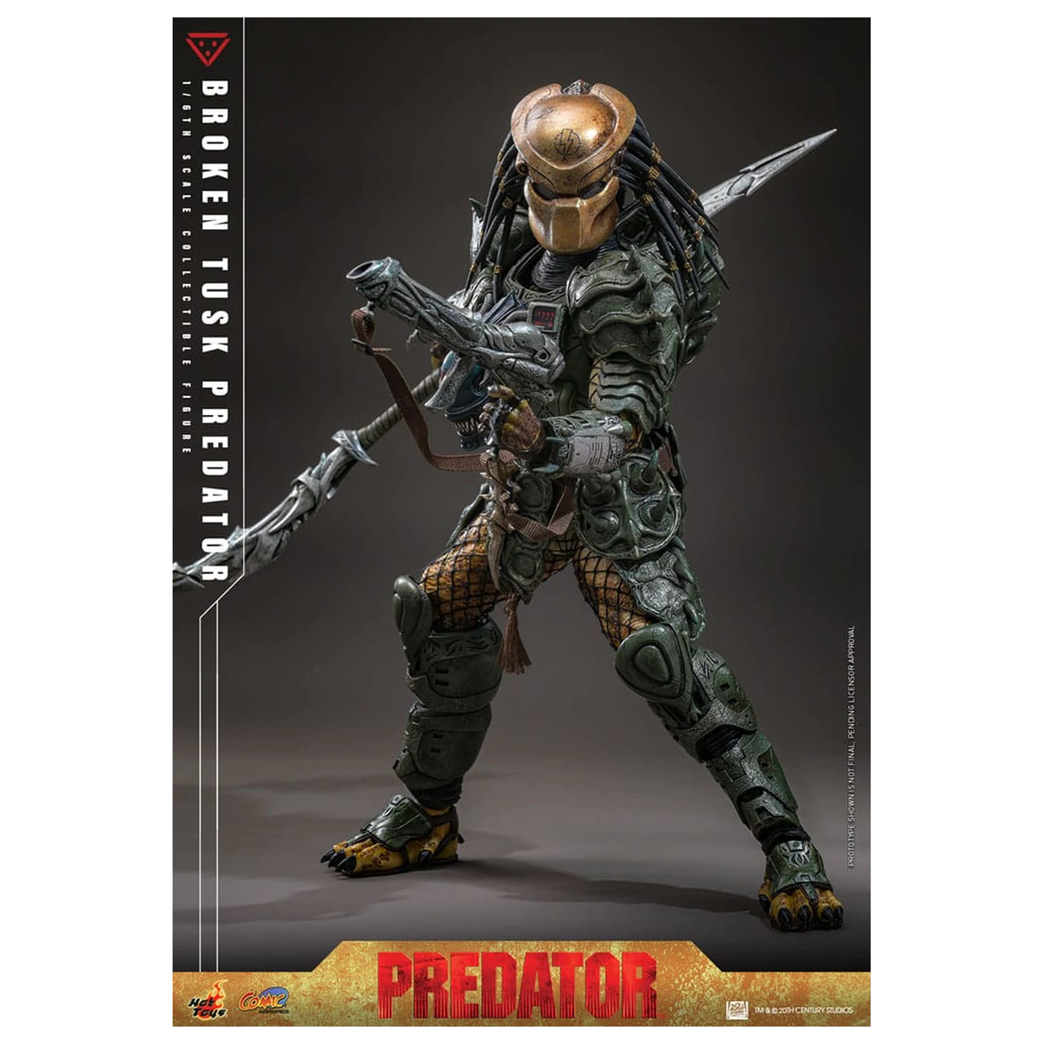 Alien vs. Predator Comic Masterpiece akcijska figura 1/6 Broken Tusk Predator 35 cm fotografija izdelka