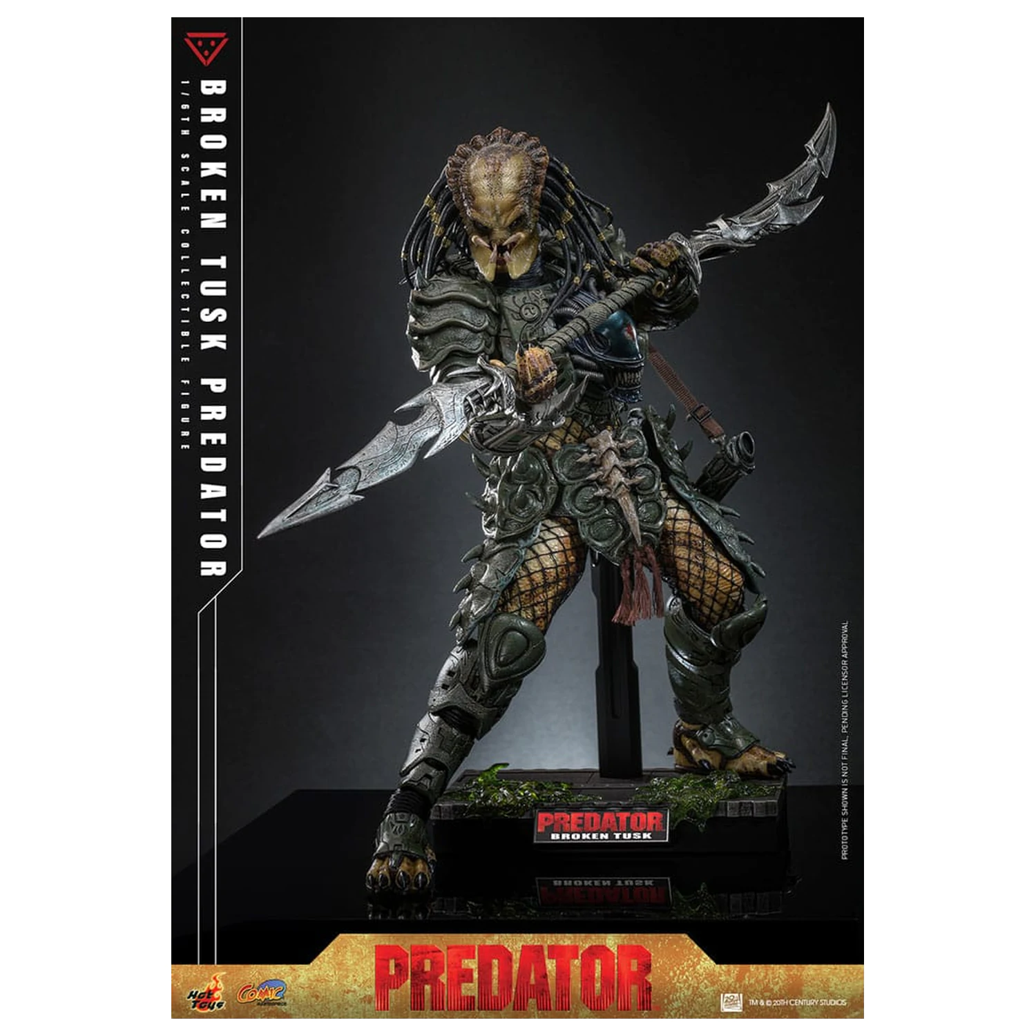 Alien vs. Predator Comic Masterpiece akcijska figura 1/6 Broken Tusk Predator 35 cm fotografija izdelka