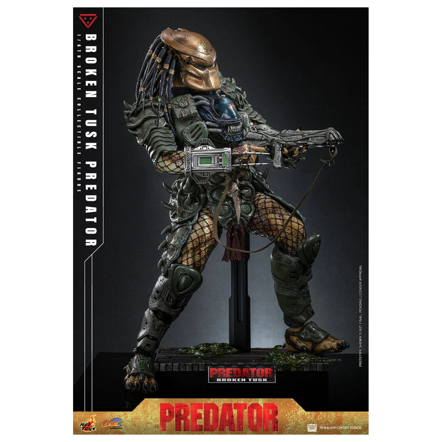 Alien vs. Predator Comic Masterpiece akcijska figura 1/6 Broken Tusk Predator 35 cm fotografija izdelka