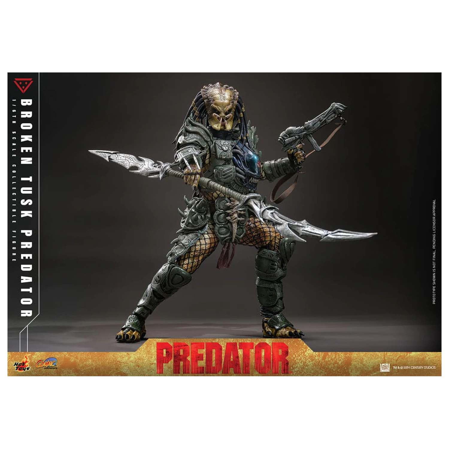 Alien vs. Predator Comic Masterpiece akcijska figura 1/6 Broken Tusk Predator 35 cm fotografija izdelka
