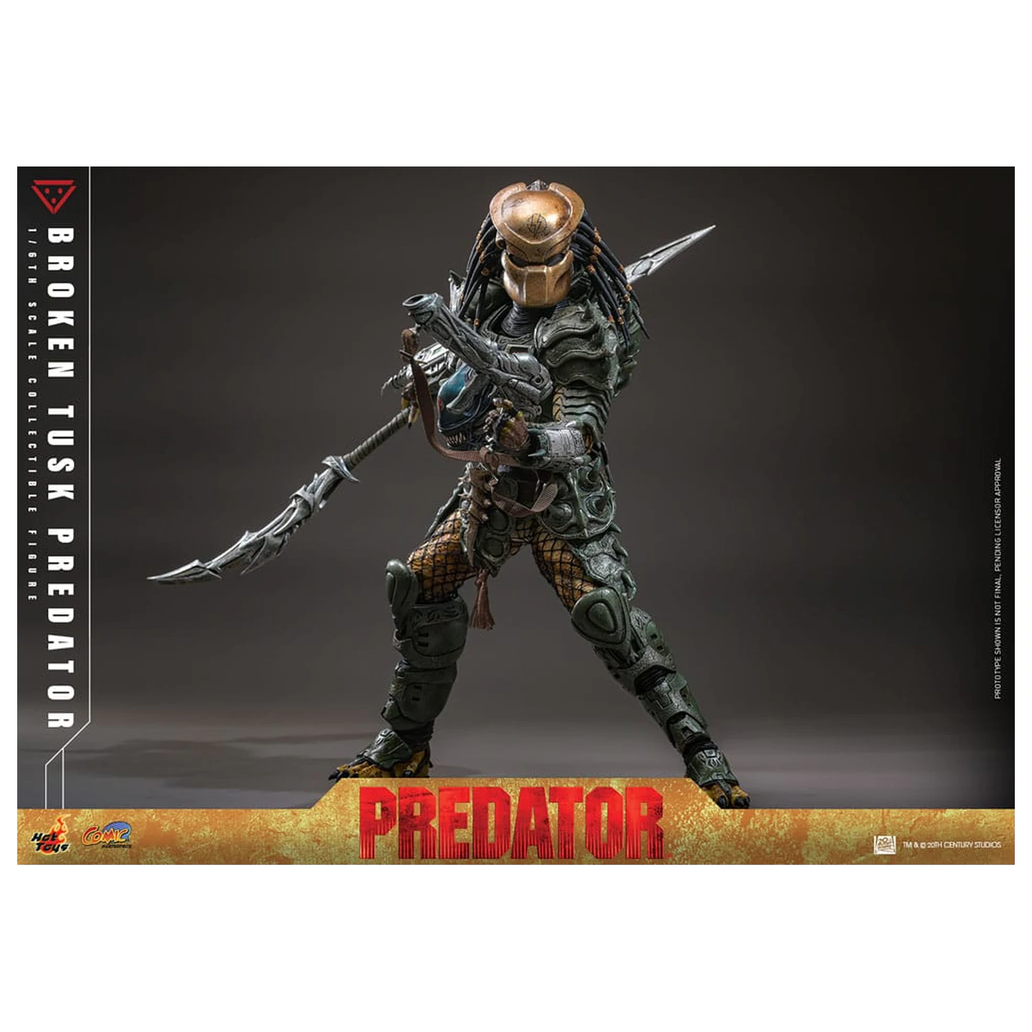 Alien vs. Predator Comic Masterpiece akcijska figura 1/6 Broken Tusk Predator 35 cm fotografija izdelka