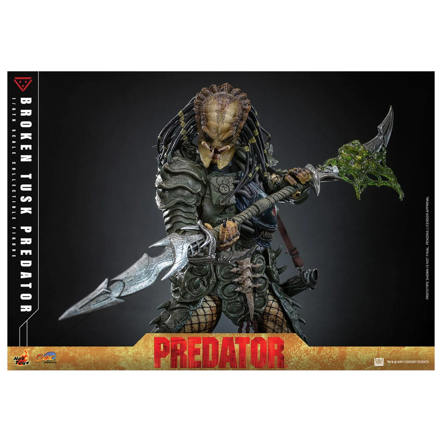 Alien vs. Predator Comic Masterpiece akcijska figura 1/6 Broken Tusk Predator 35 cm fotografija izdelka