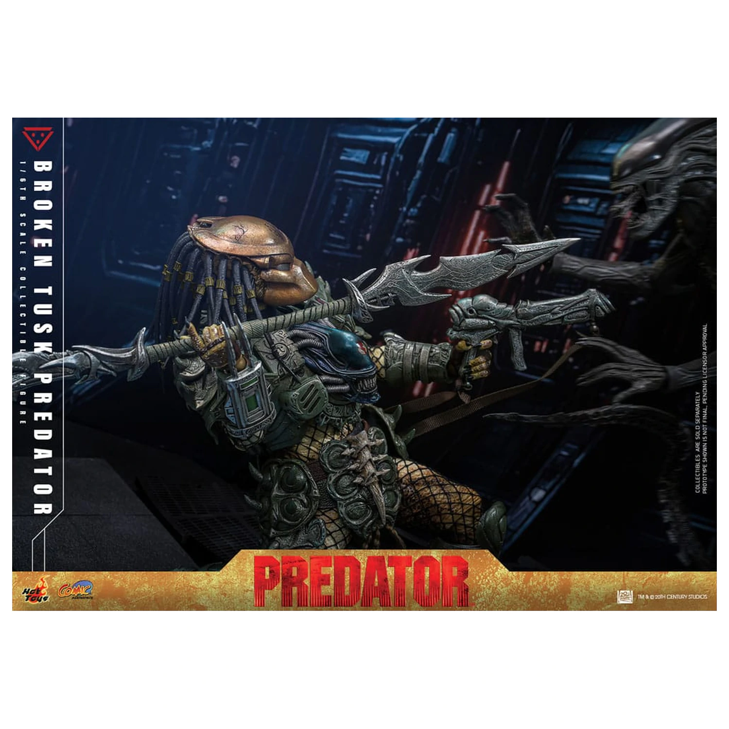 Alien vs. Predator Comic Masterpiece akcijska figura 1/6 Broken Tusk Predator 35 cm fotografija izdelka
