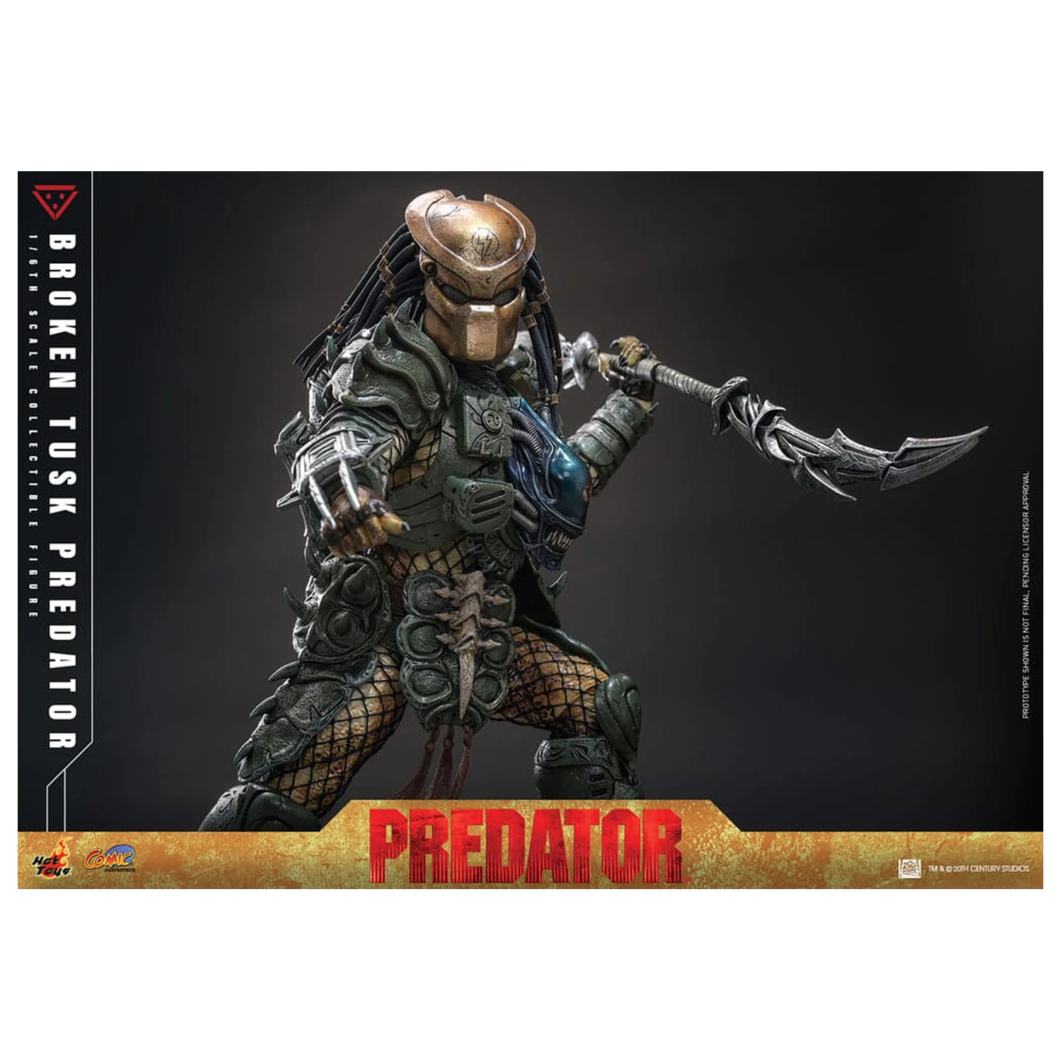 Alien vs. Predator Comic Masterpiece akcijska figura 1/6 Broken Tusk Predator 35 cm fotografija izdelka