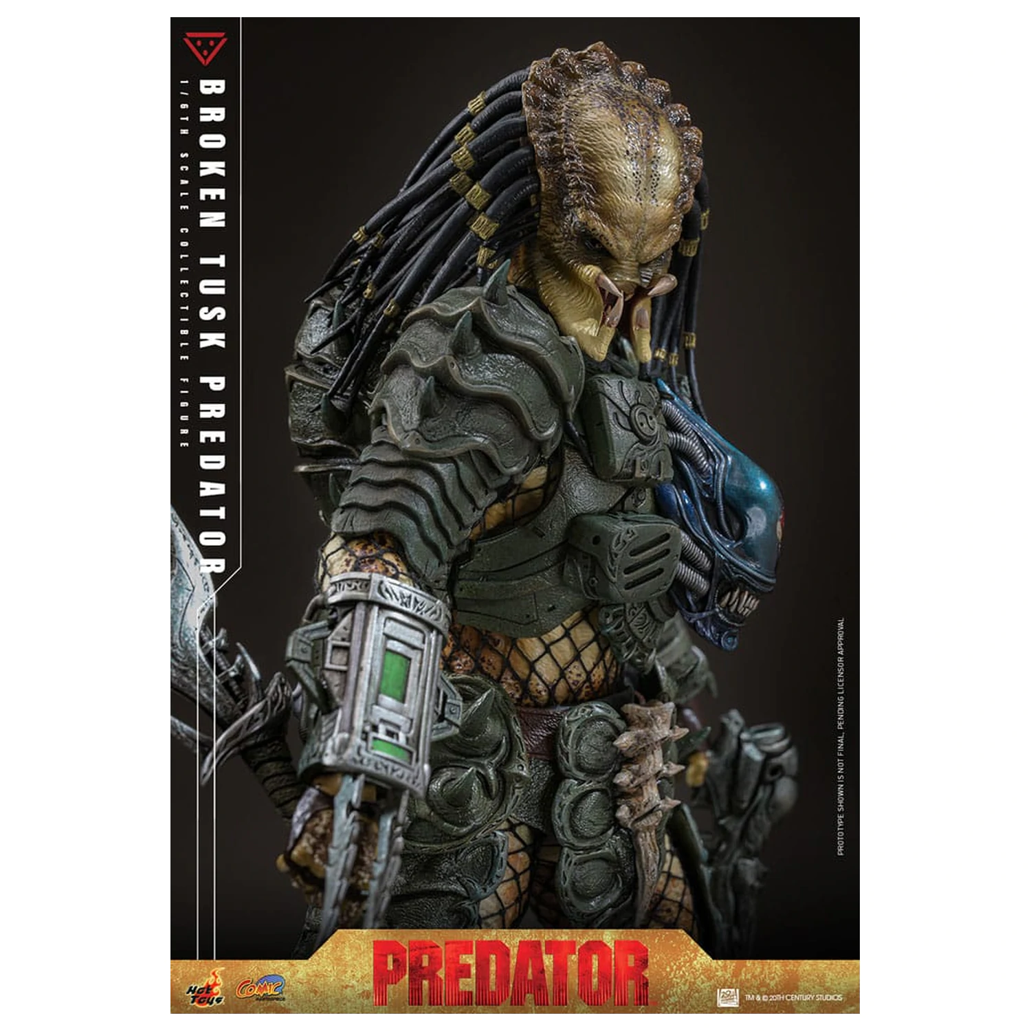Alien vs. Predator Comic Masterpiece akcijska figura 1/6 Broken Tusk Predator 35 cm fotografija izdelka