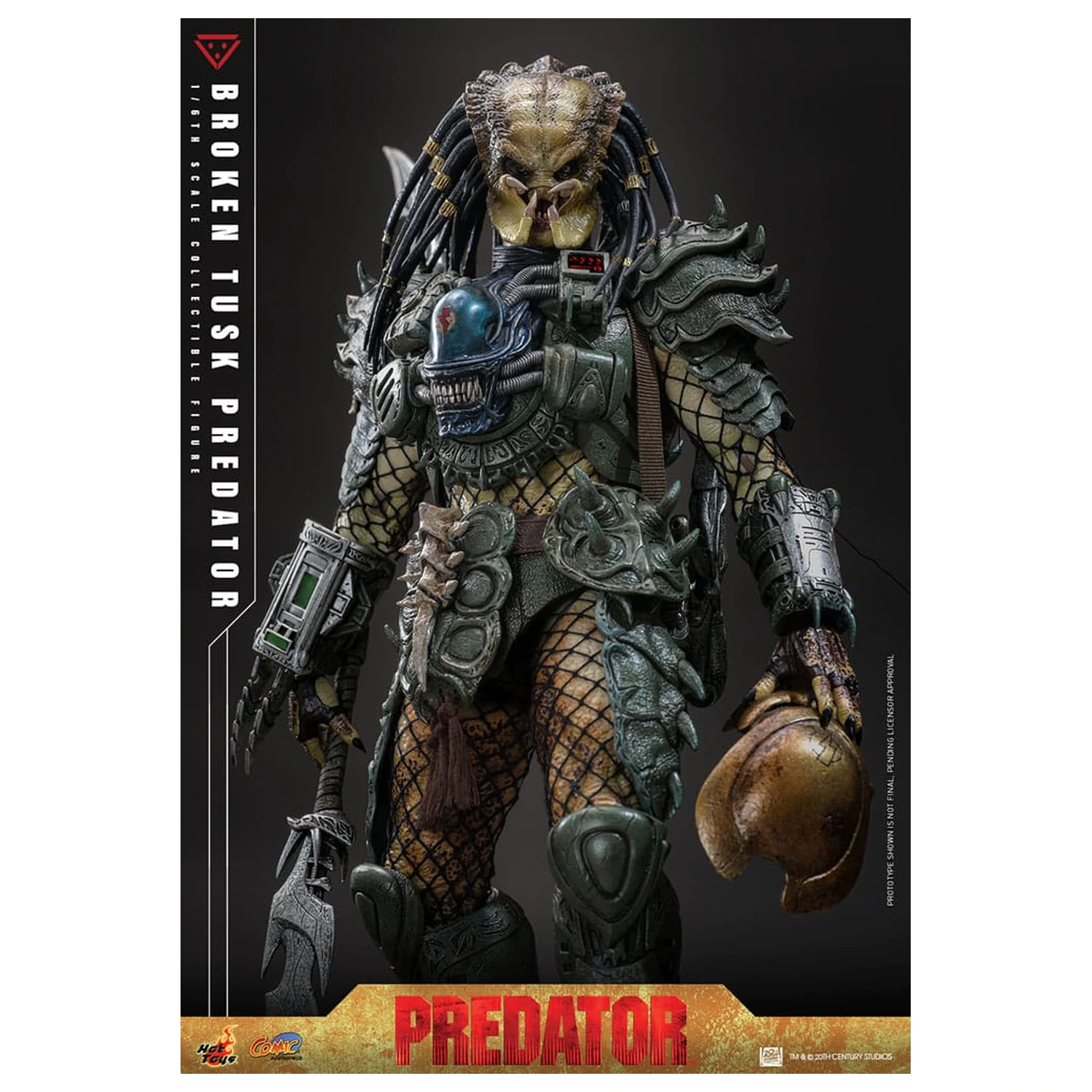 Alien vs. Predator Comic Masterpiece akcijska figura 1/6 Broken Tusk Predator 35 cm fotografija izdelka