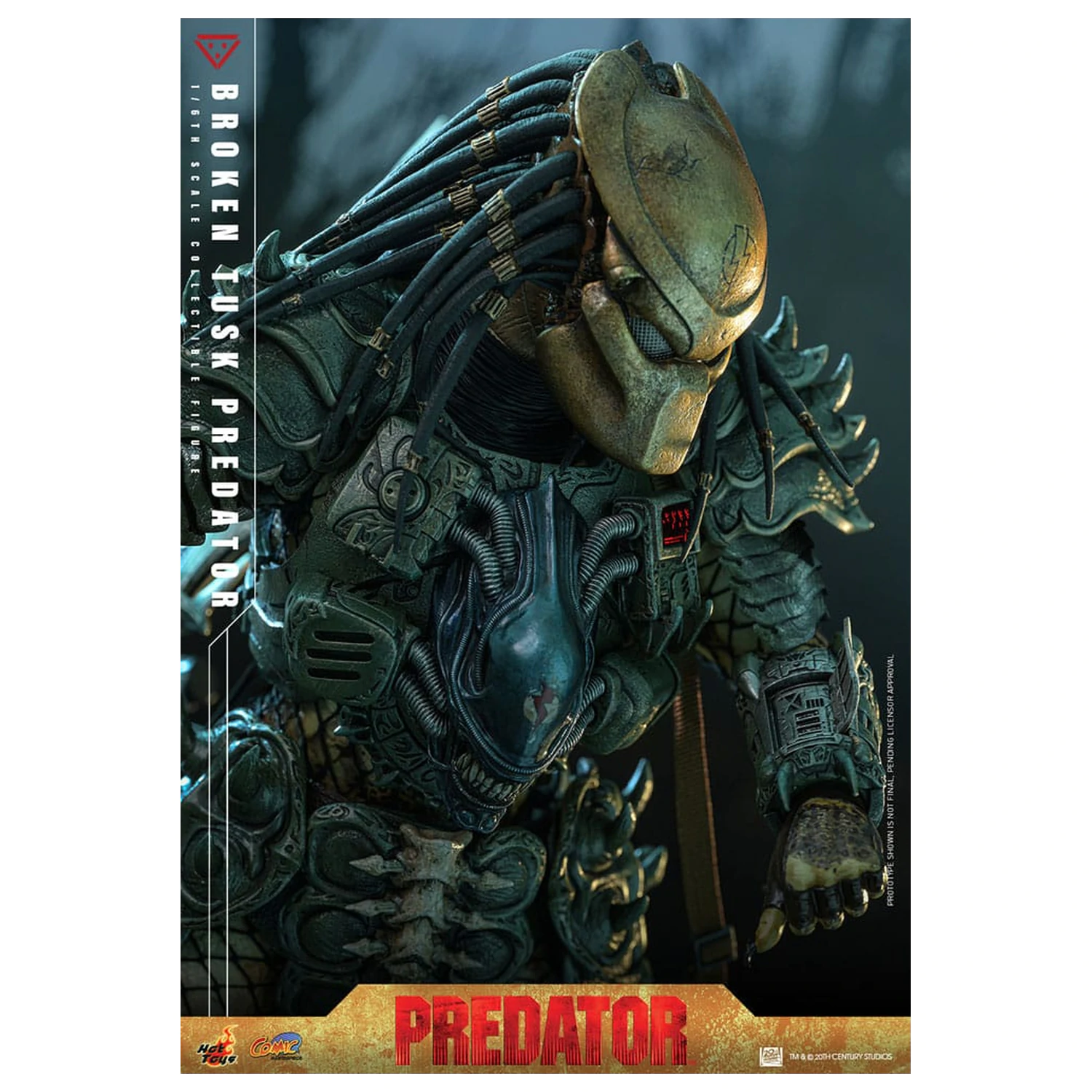 Alien vs. Predator Comic Masterpiece akcijska figura 1/6 Broken Tusk Predator 35 cm fotografija izdelka