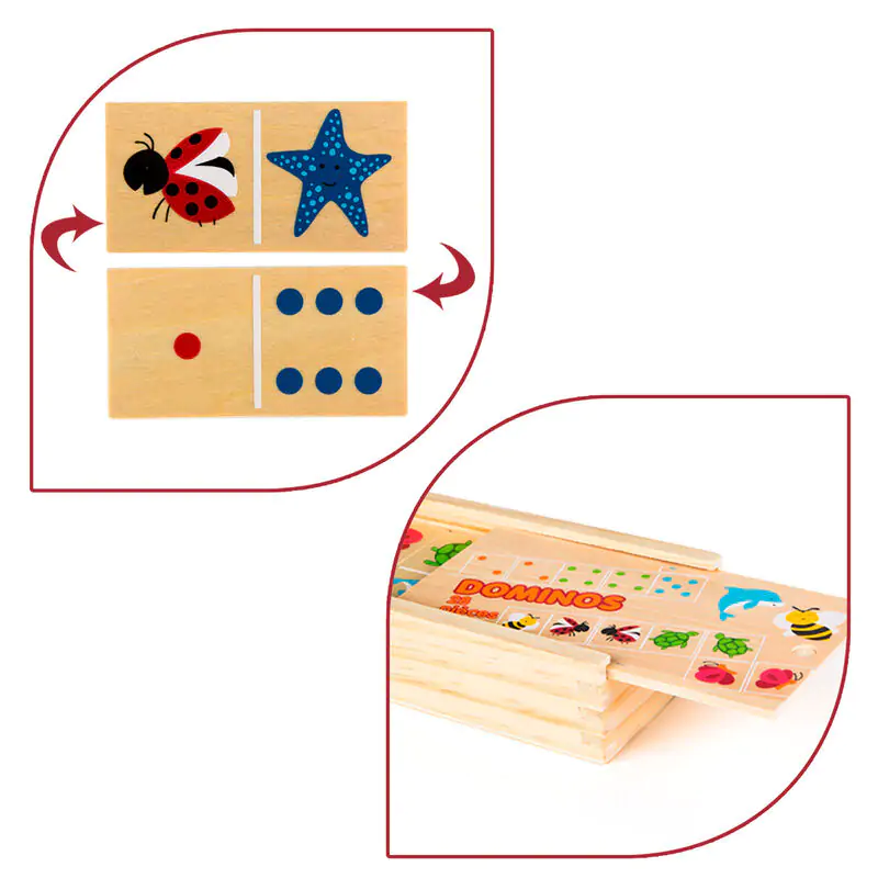 Živalski leseni domino set, 29 kosov fotografija izdelka