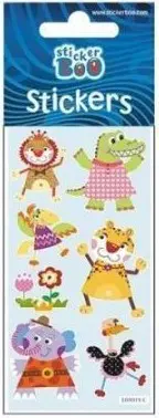 Nalepka z živaljo s srebrno okrasitvijo fotografija izdelka