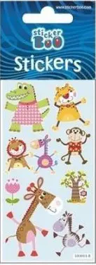 Živalska nalepka s srebrnim okrasjem fotografija izdelka