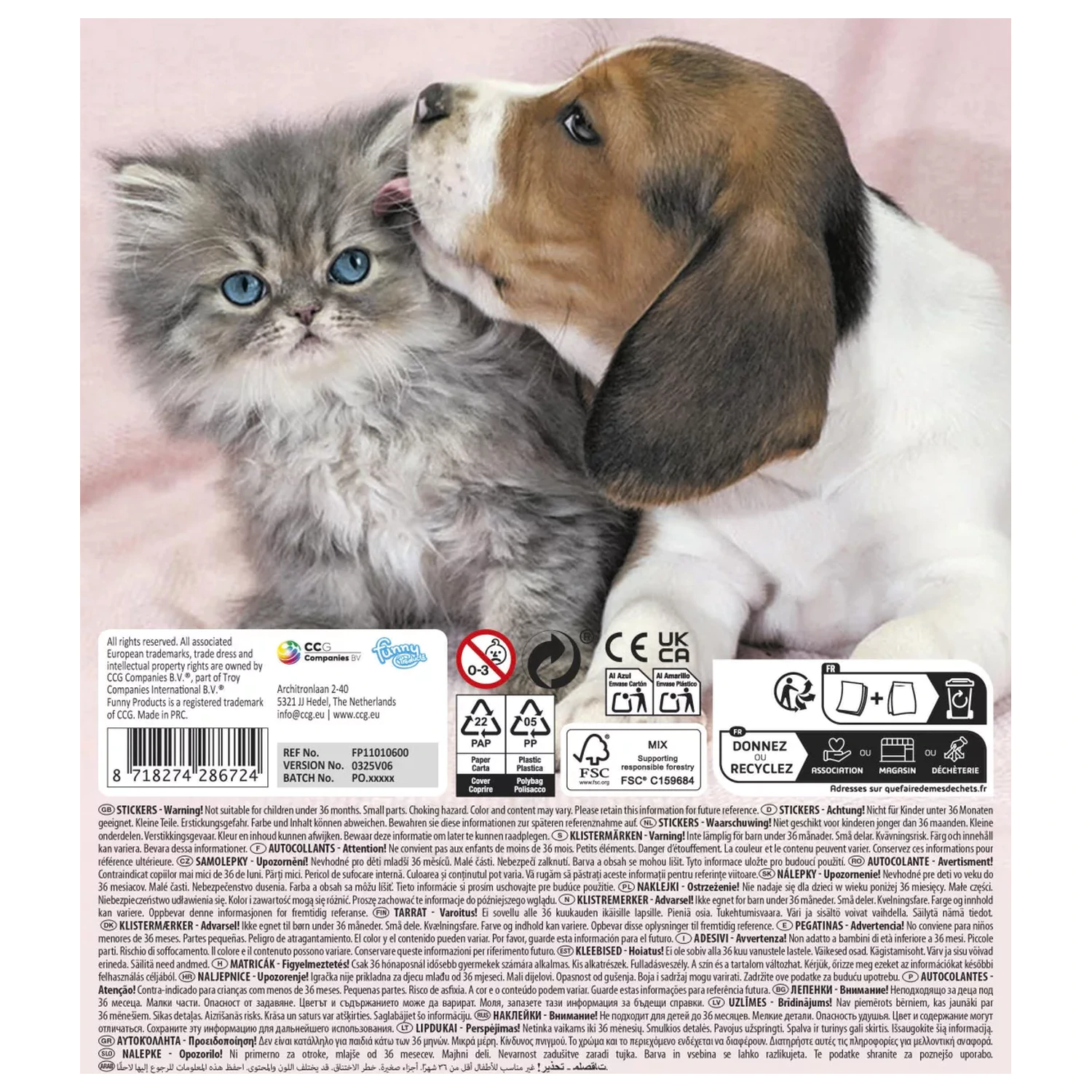 Animal Puppies nalepka fotografija izdelka