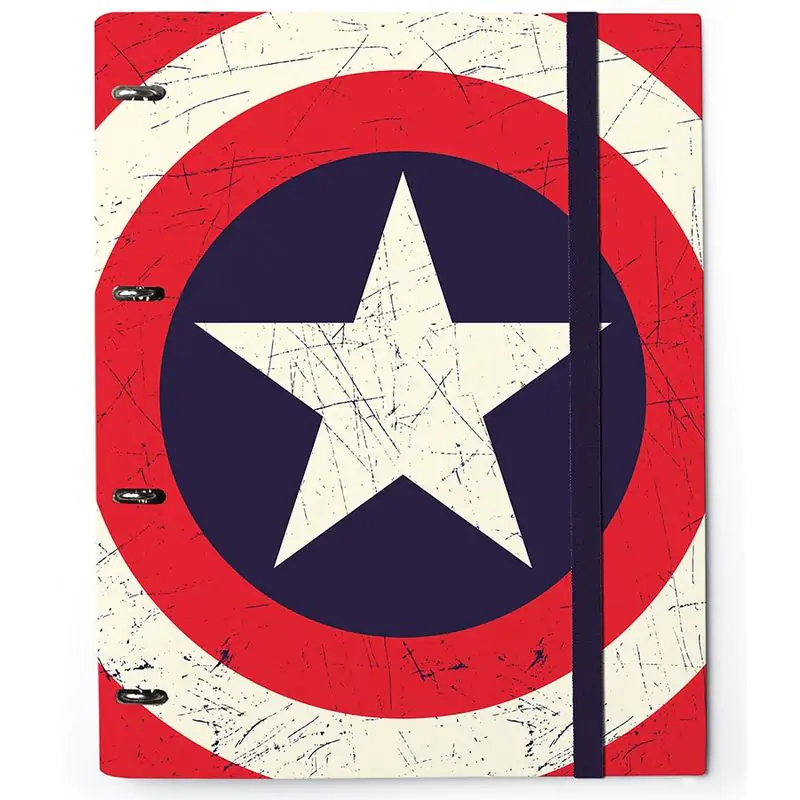 Captain America Marvel štirje obročni fascikel z elastiko fotografija izdelka