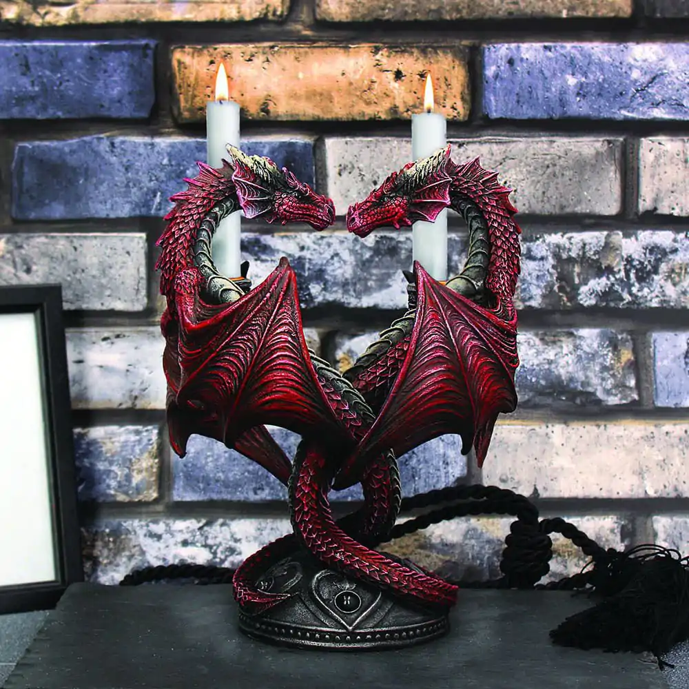 Anne Stokes svečnik Dragon Heart Valentine's Edition 23 cm fotografija izdelka