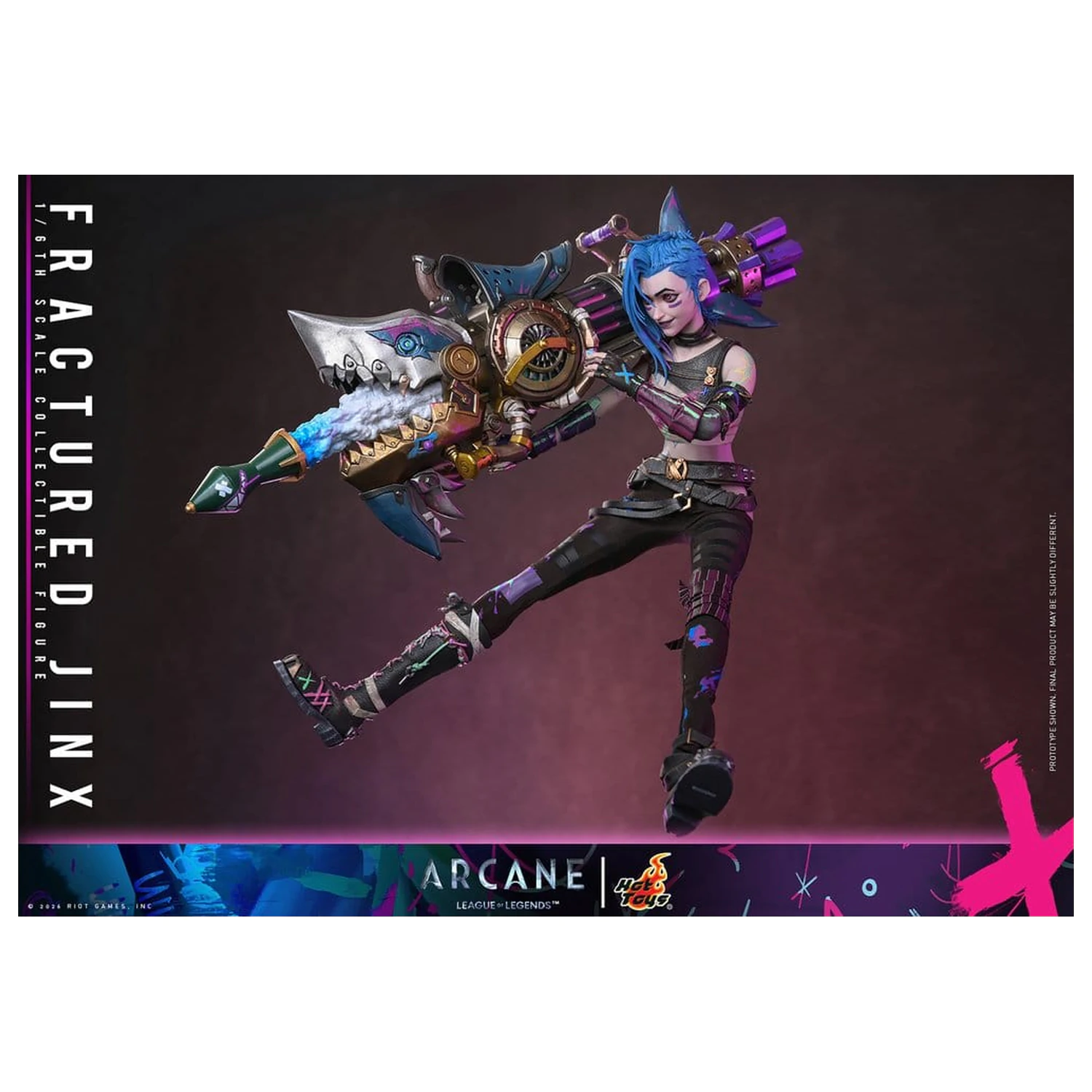 Arcane akcijska figura 1/6 Fractured Jinx 28 cm fotografija izdelka