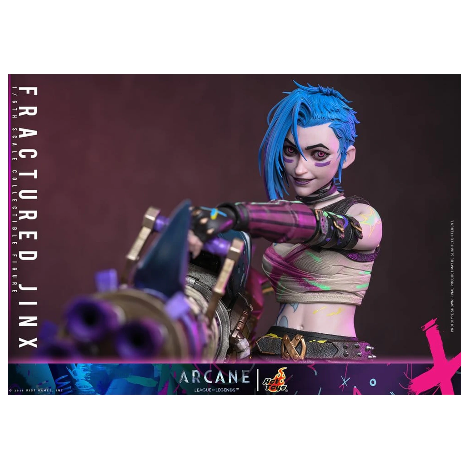 Arcane akcijska figura 1/6 Fractured Jinx 28 cm fotografija izdelka