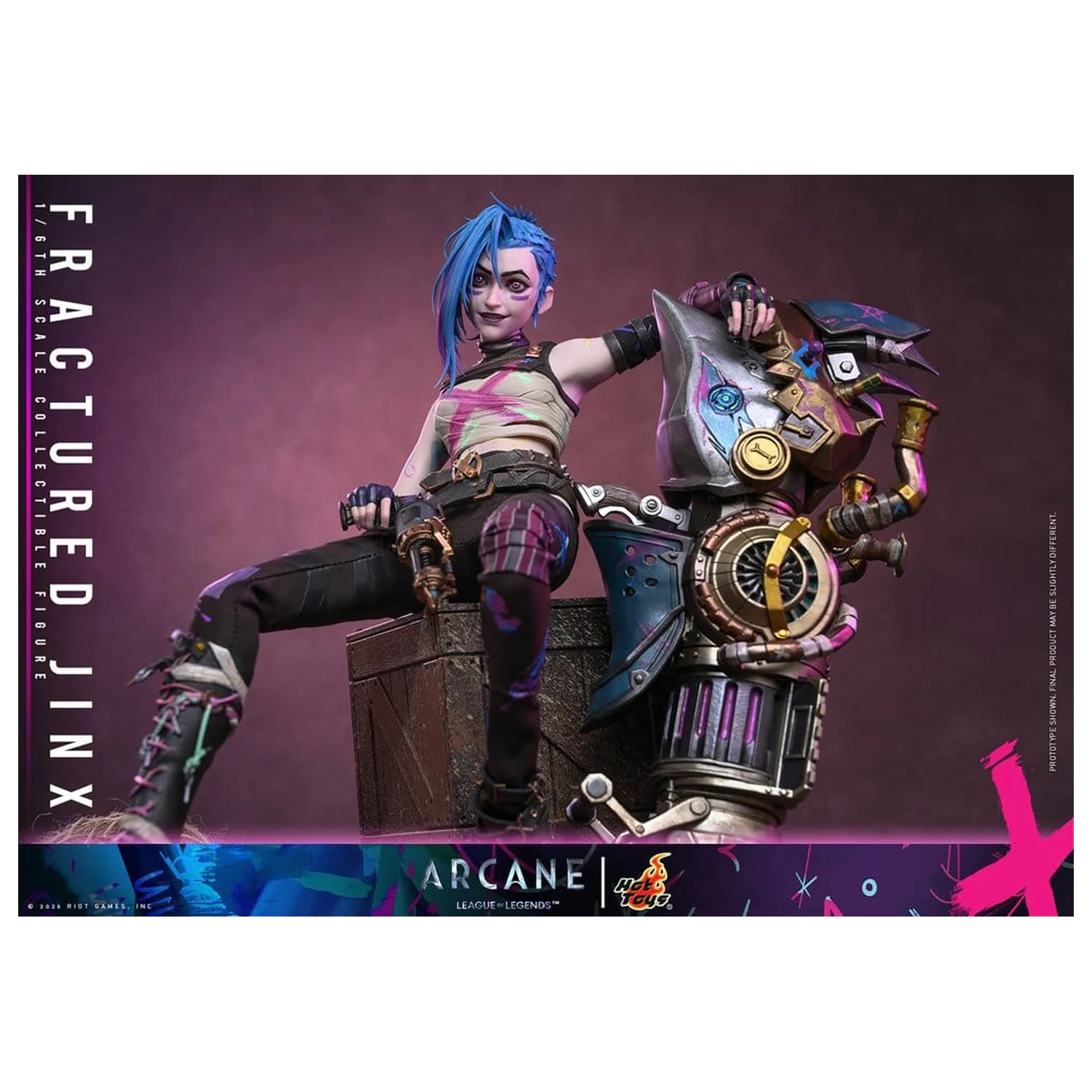 Arcane akcijska figura 1/6 Fractured Jinx 28 cm fotografija izdelka