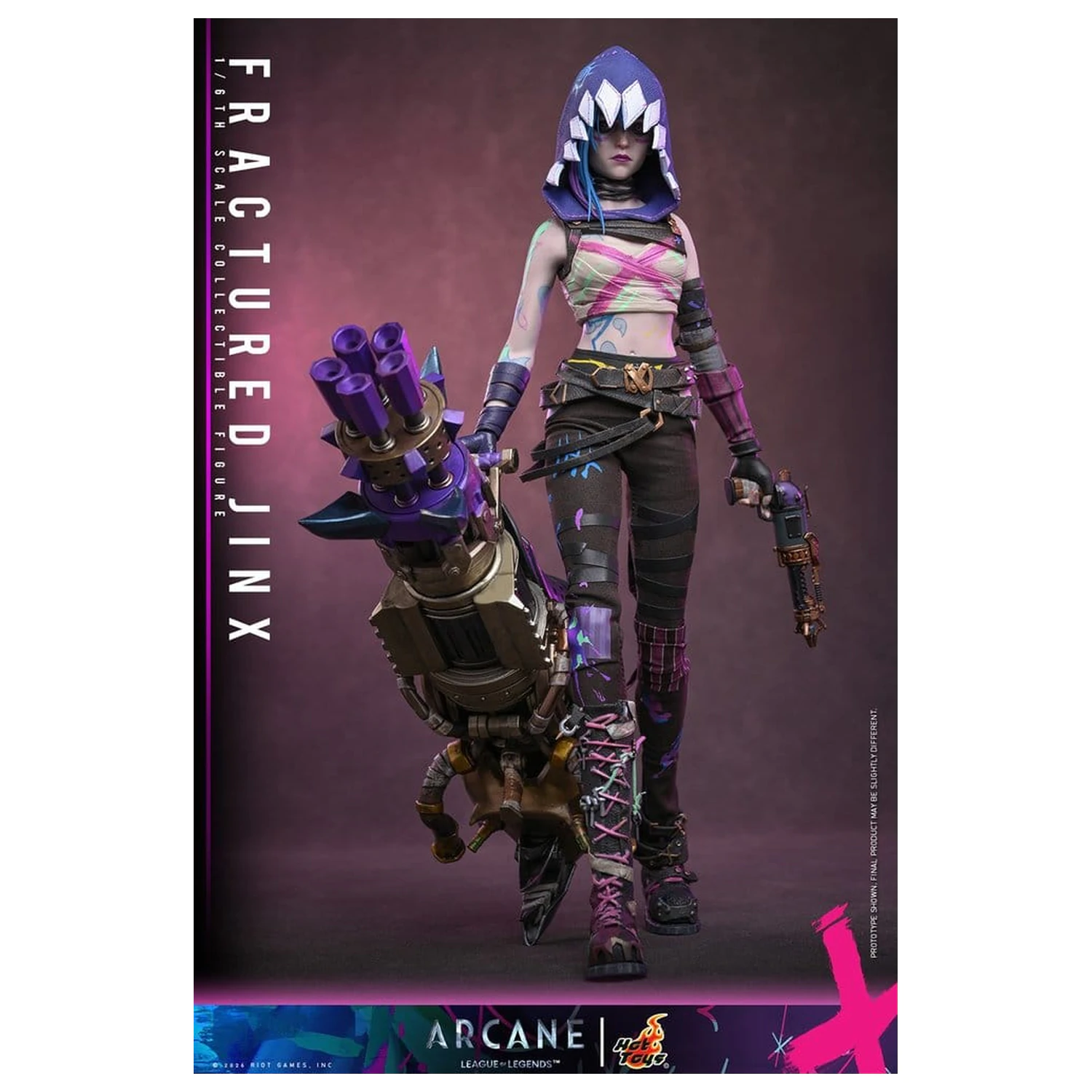 Arcane akcijska figura 1/6 Fractured Jinx 28 cm fotografija izdelka