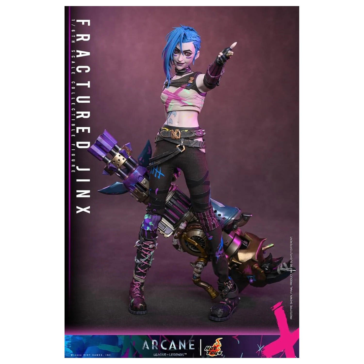 Arcane akcijska figura 1/6 Fractured Jinx 28 cm fotografija izdelka