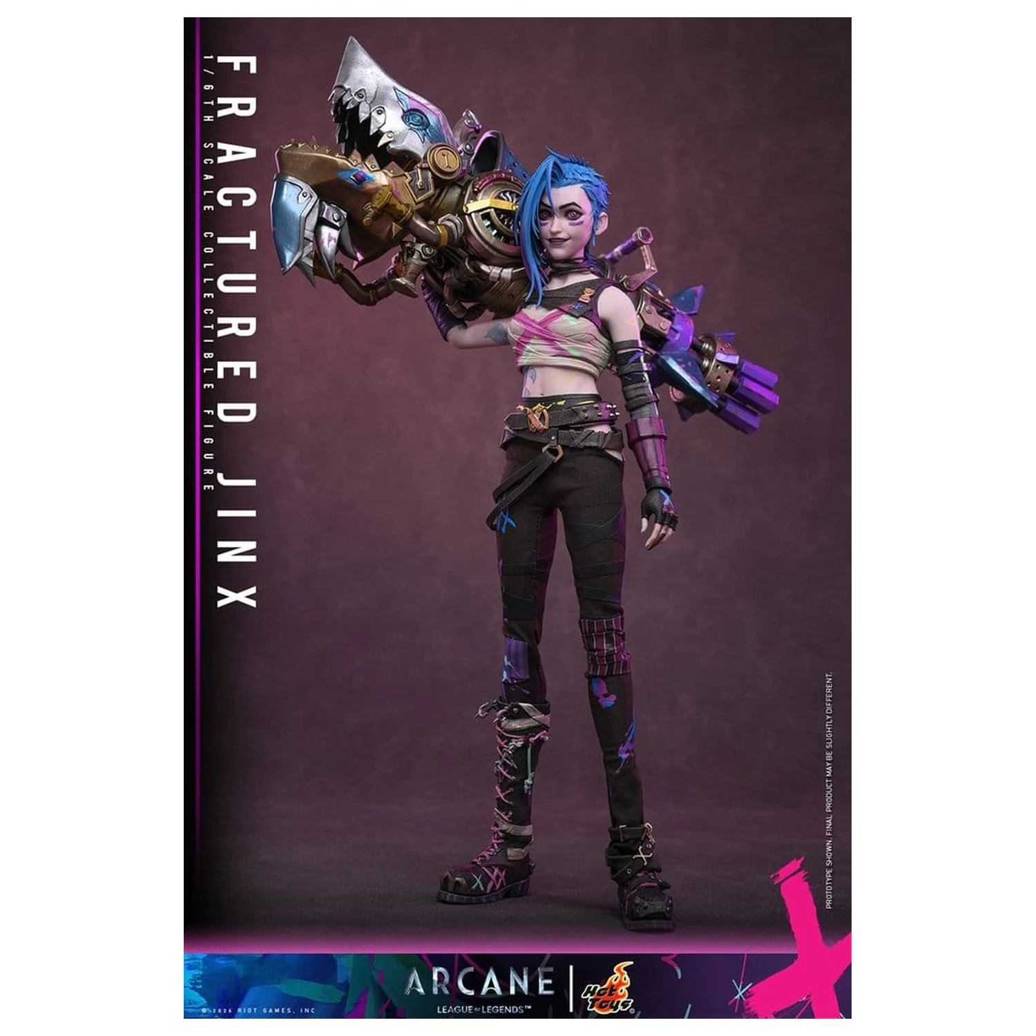 Arcane akcijska figura 1/6 Fractured Jinx 28 cm fotografija izdelka