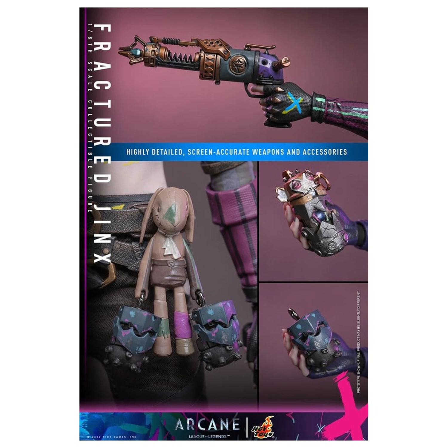 Arcane akcijska figura 1/6 Fractured Jinx 28 cm fotografija izdelka