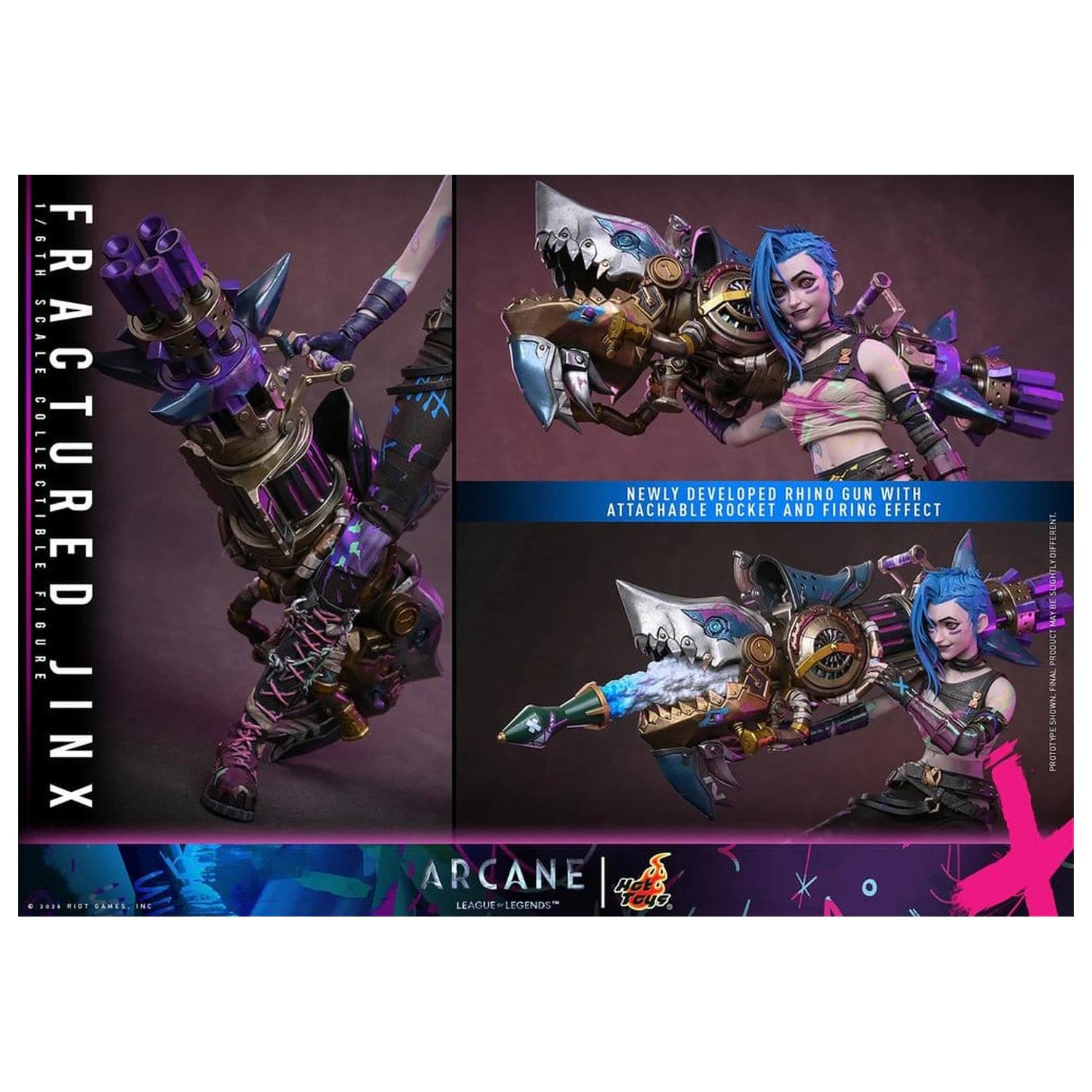 Arcane akcijska figura 1/6 Fractured Jinx 28 cm fotografija izdelka