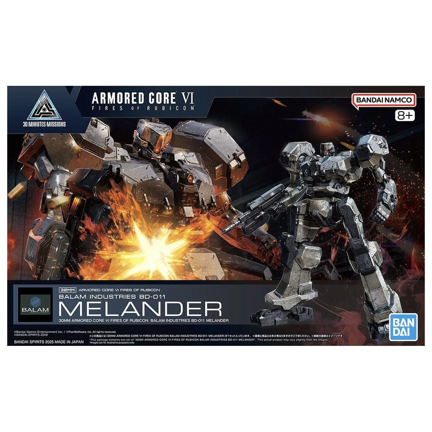 Armored Core VI Fires of Rubicon Balam BD-011 Melander komplet modela 30MM fotografija izdelka