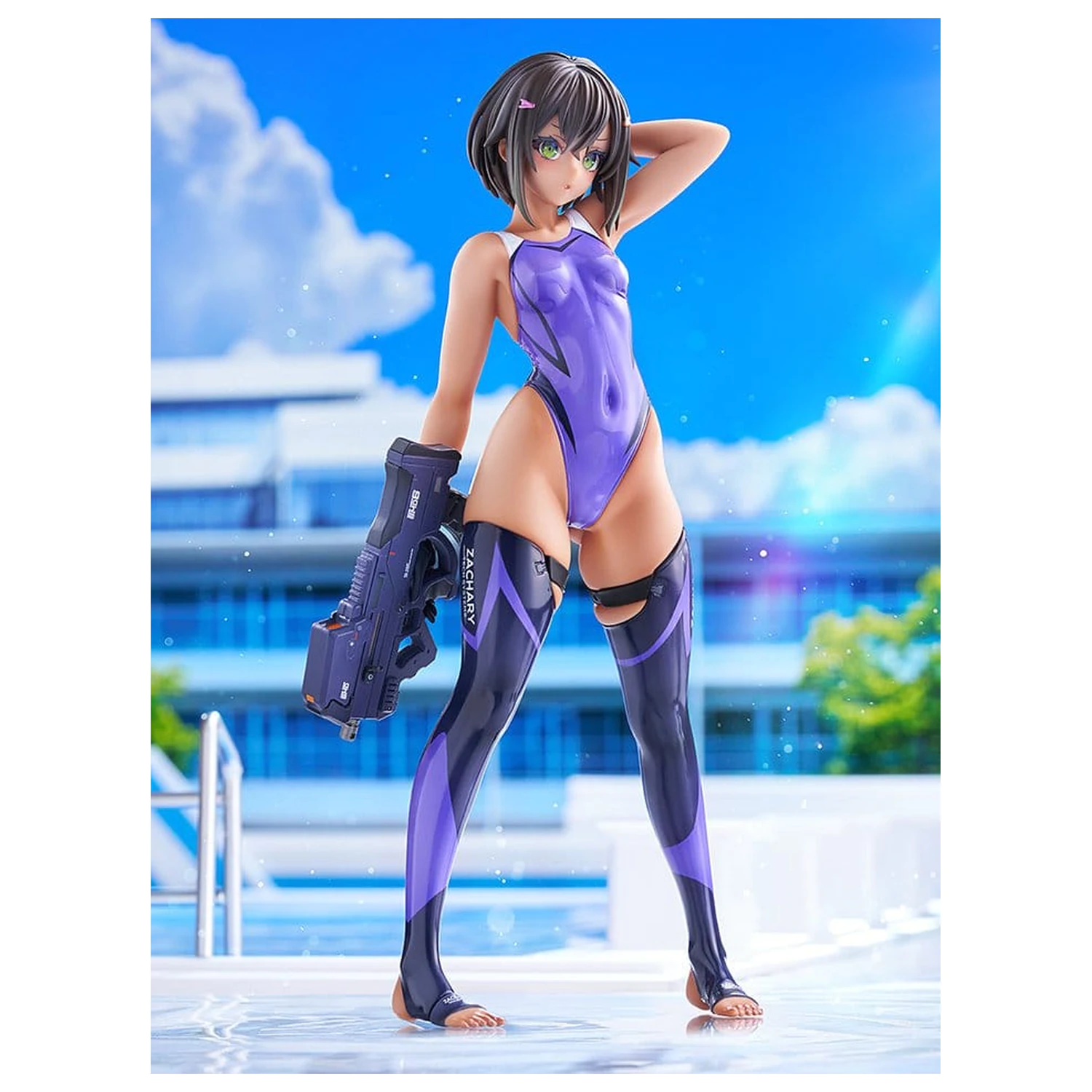 Arms Note PVC figura 1/7 Buchou-chan of the Swimming Club Purple Swimsuit Ver. 22 cm fotografija izdelka