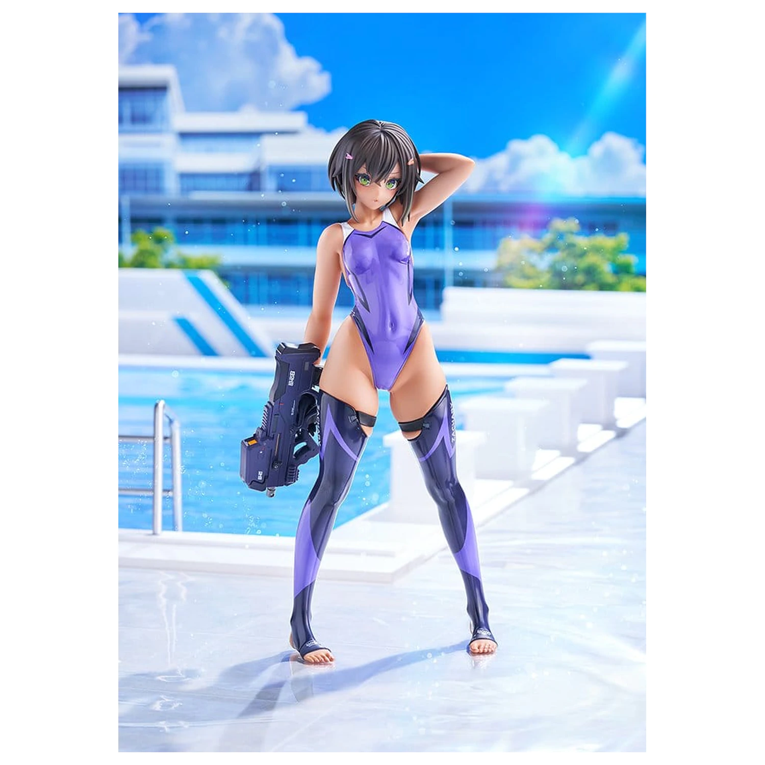 Arms Note PVC figura 1/7 Buchou-chan of the Swimming Club Purple Swimsuit Ver. 22 cm fotografija izdelka