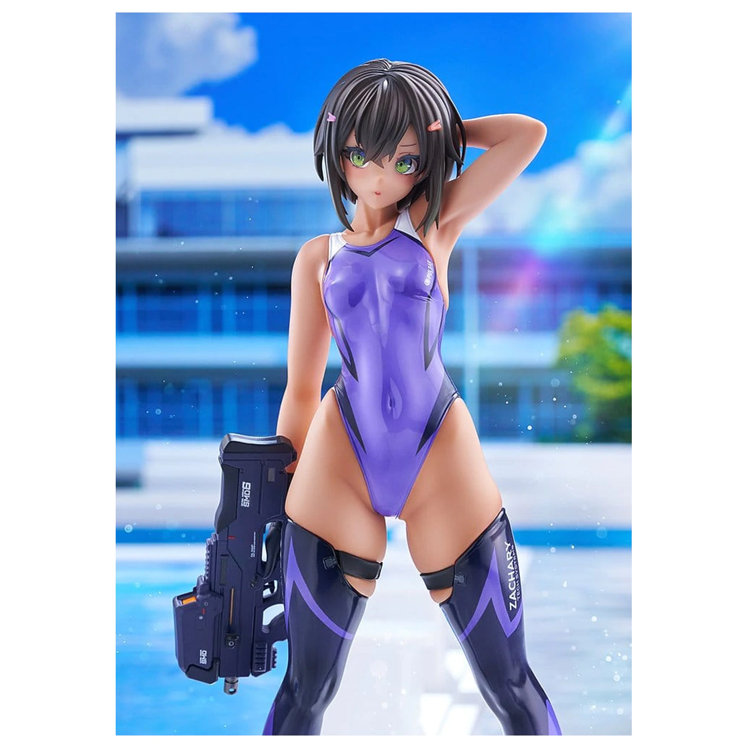 Arms Note PVC figura 1/7 Buchou-chan of the Swimming Club Purple Swimsuit Ver. 22 cm fotografija izdelka
