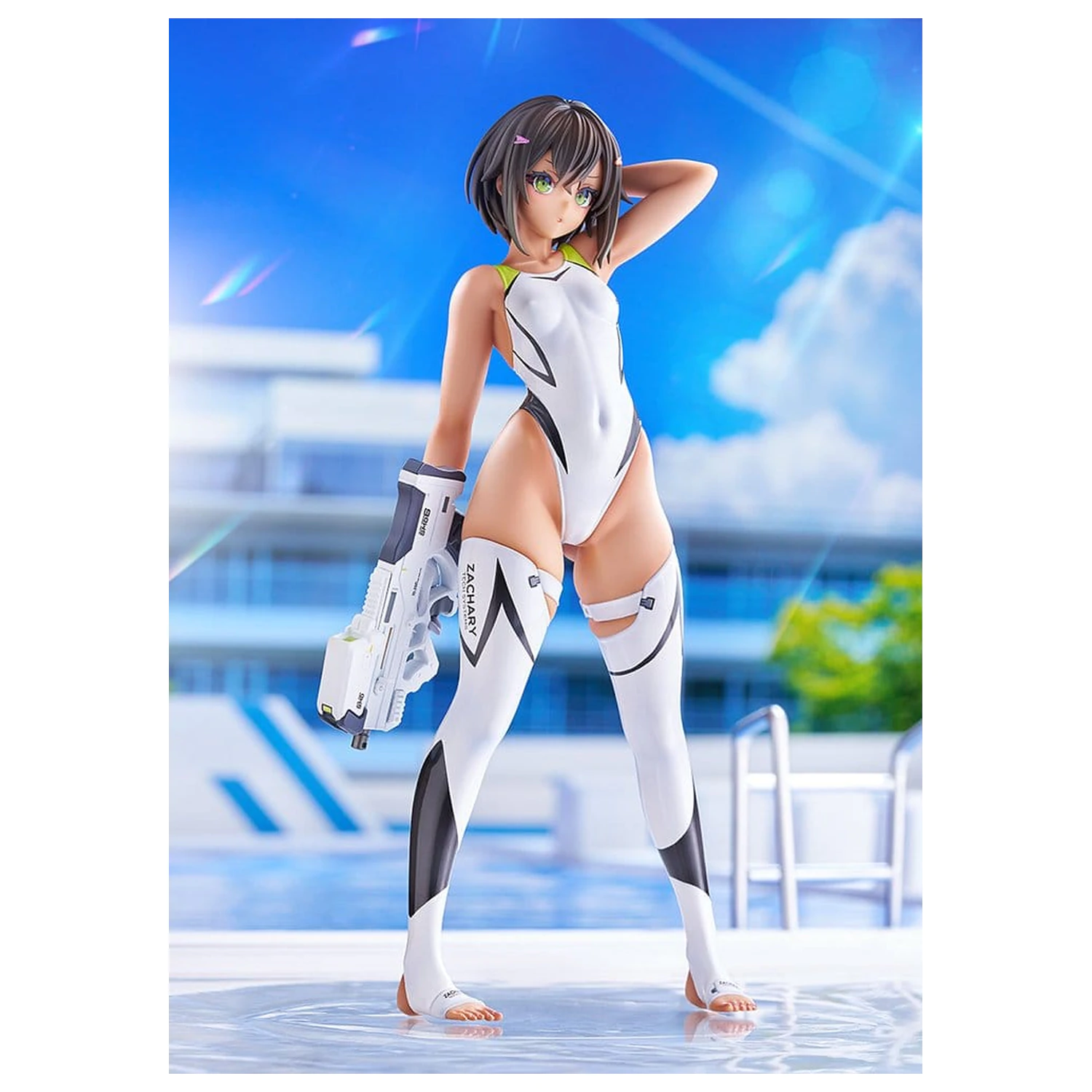 Arms Note PVC figura 1/7 Buchou-chan iz plavalnega kluba bela kopalna obleka Ver. 22 cm fotografija izdelka
